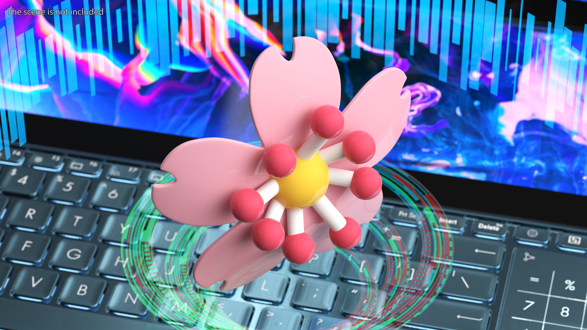3D model Cherry Blossom Emoji