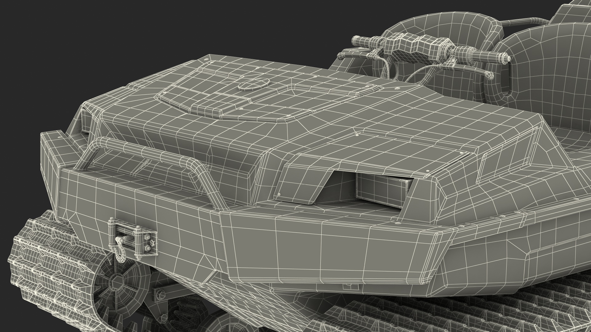 ATV Tinger Track No Roof Dirty Rigged 3D