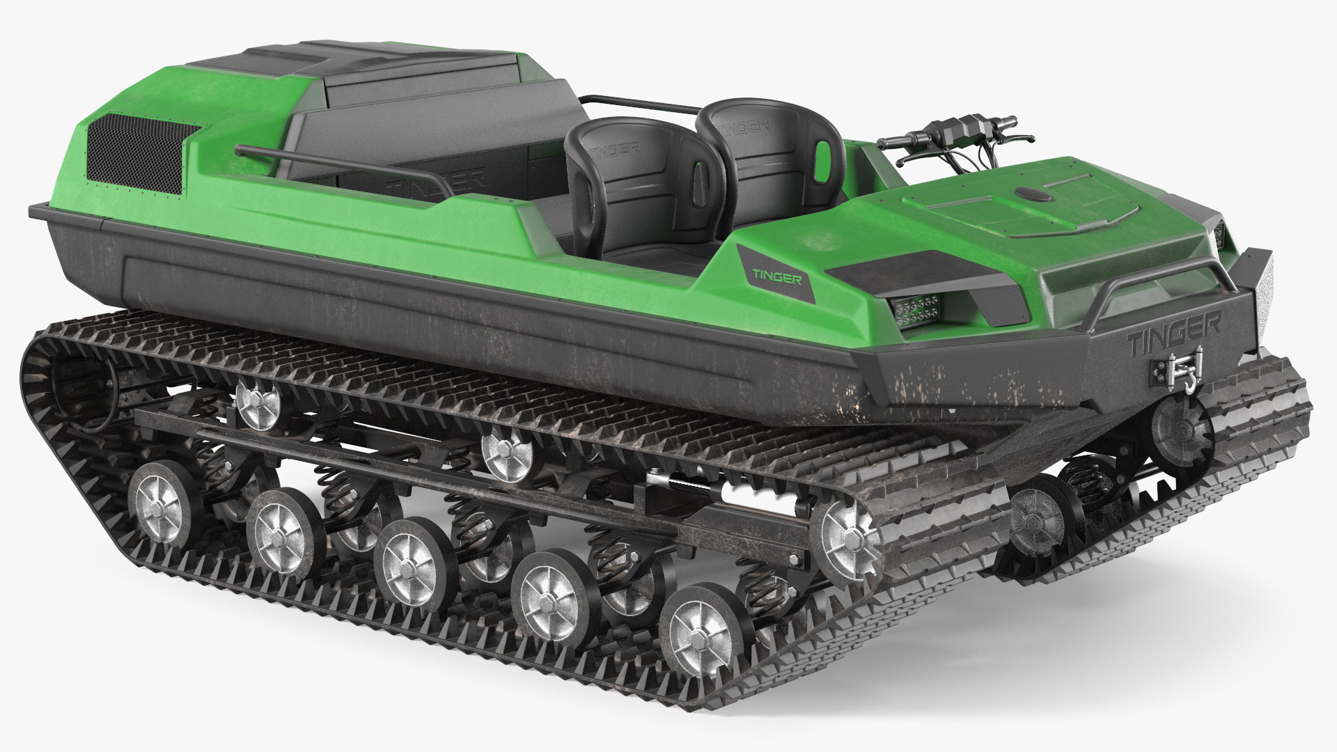 ATV Tinger Track No Roof Dirty Rigged 3D