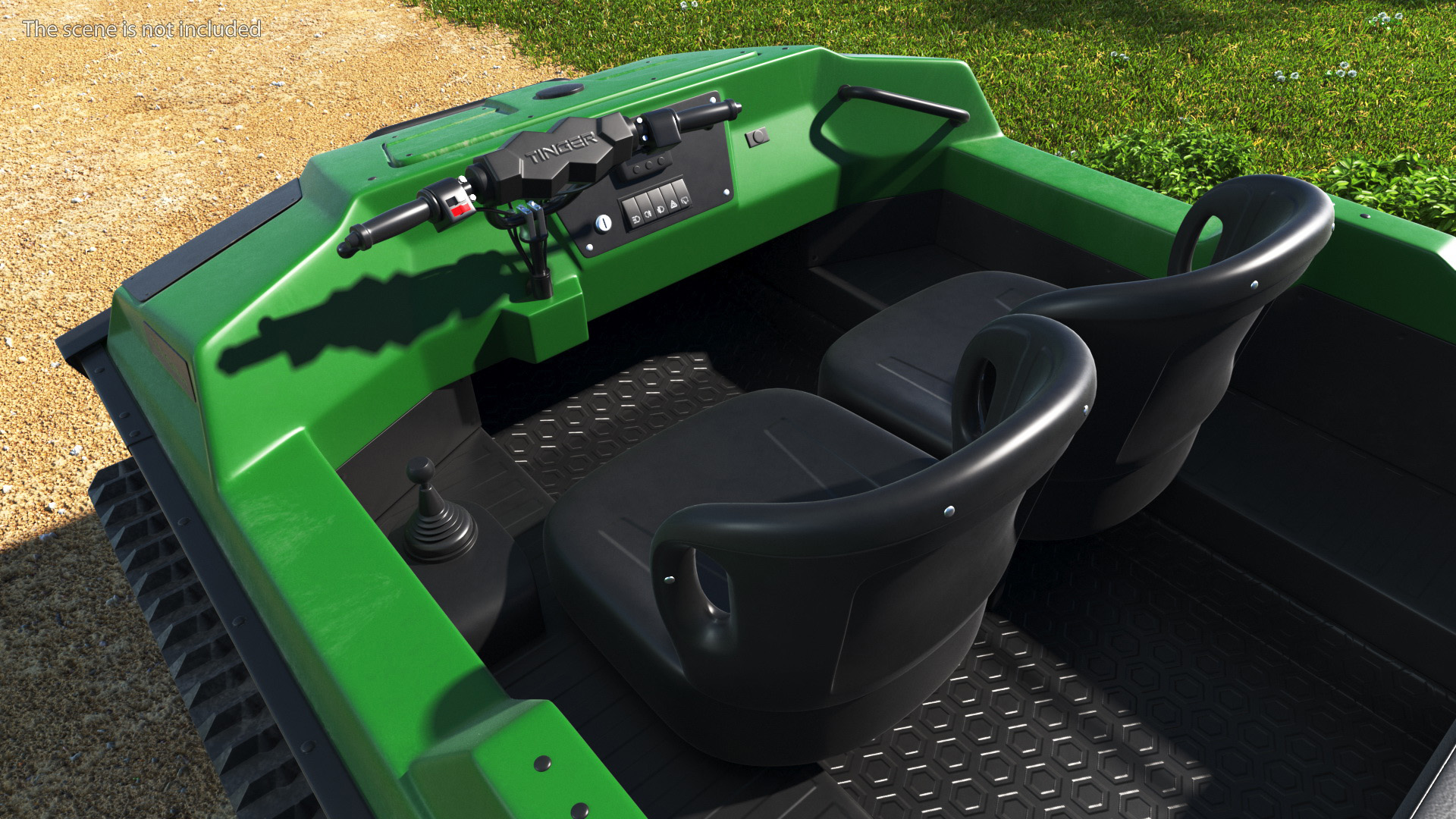 ATV Tinger Track No Roof Dirty Rigged 3D