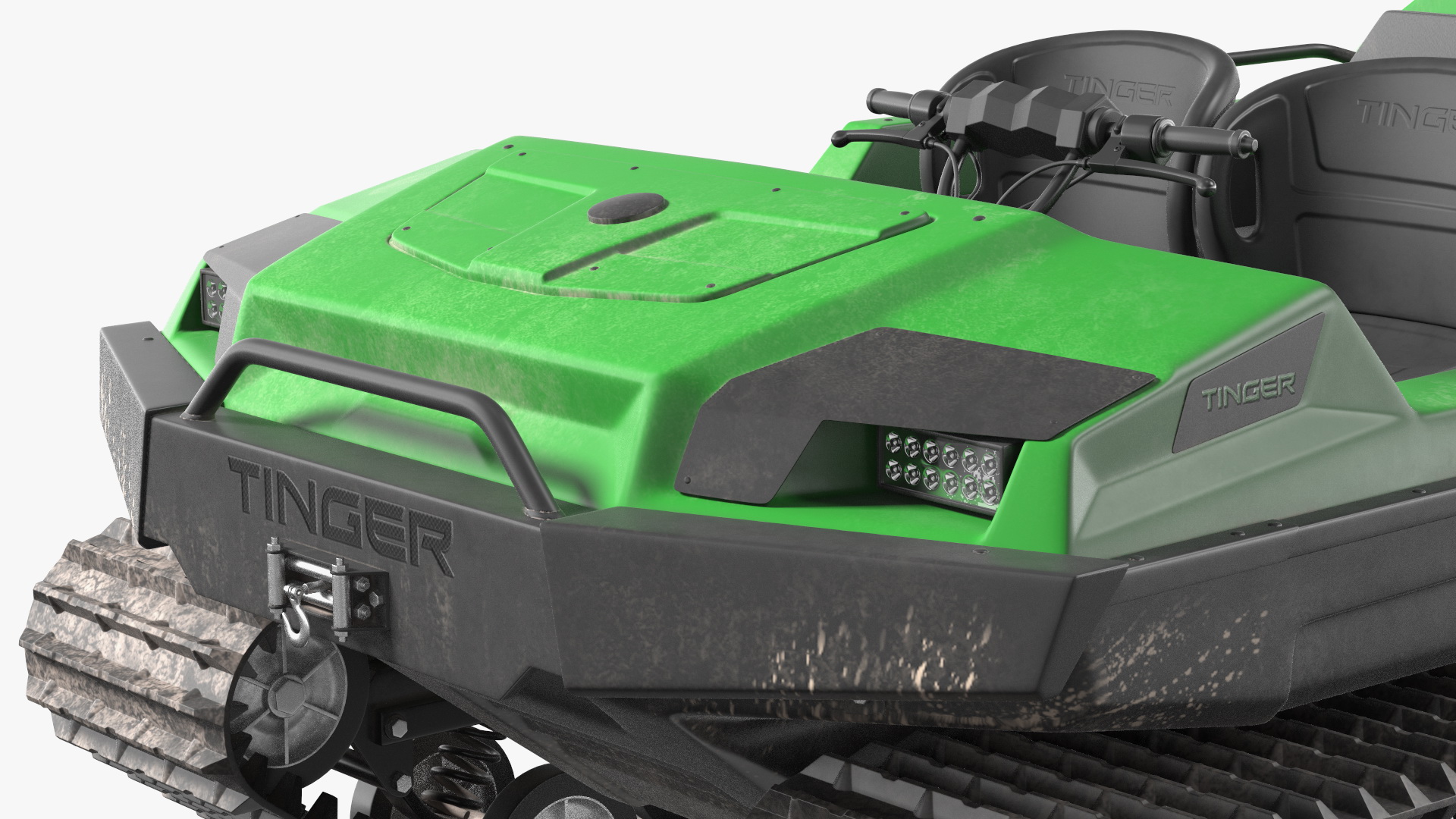 ATV Tinger Track No Roof Dirty Rigged 3D