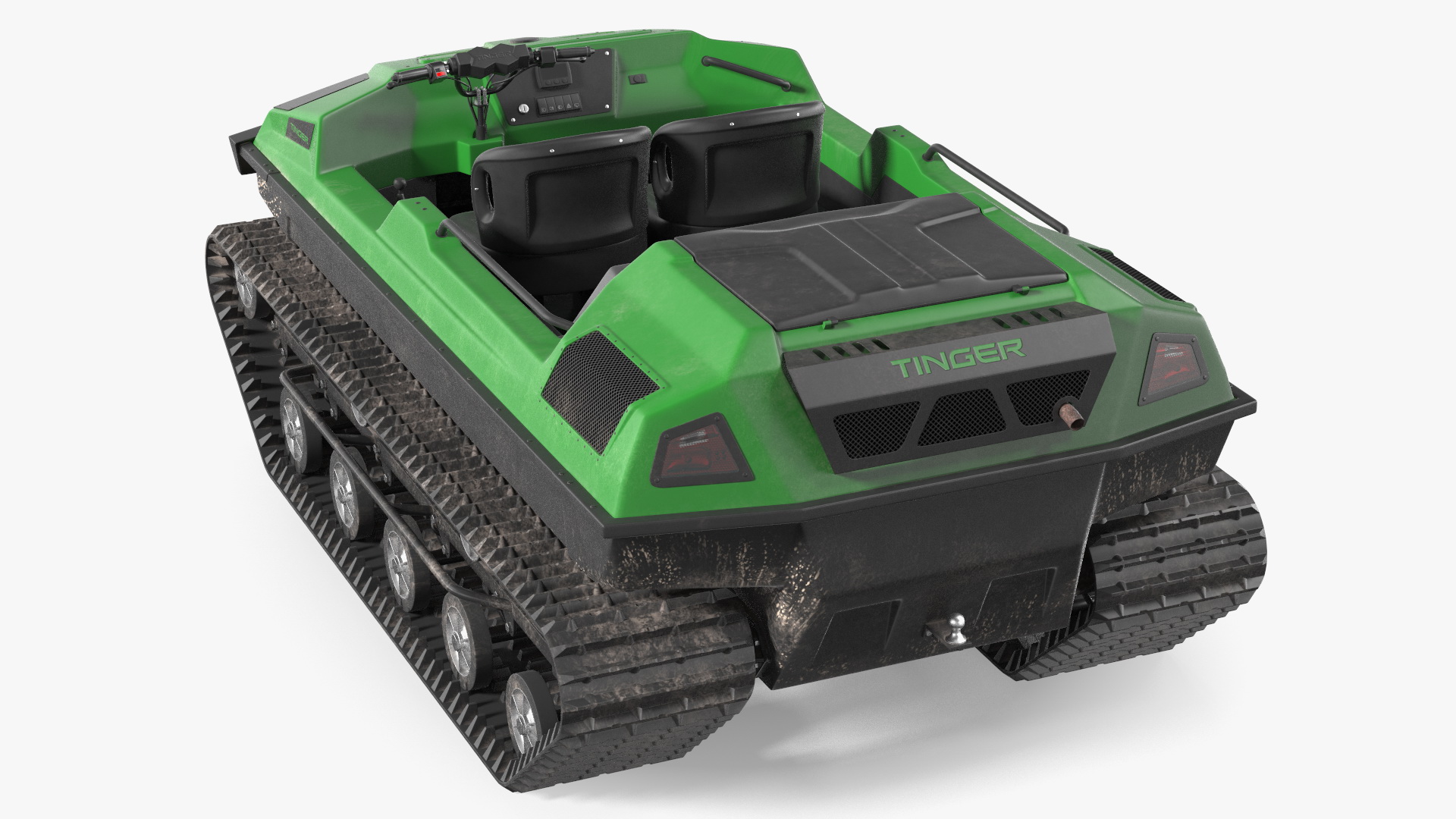 ATV Tinger Track No Roof Dirty Rigged 3D