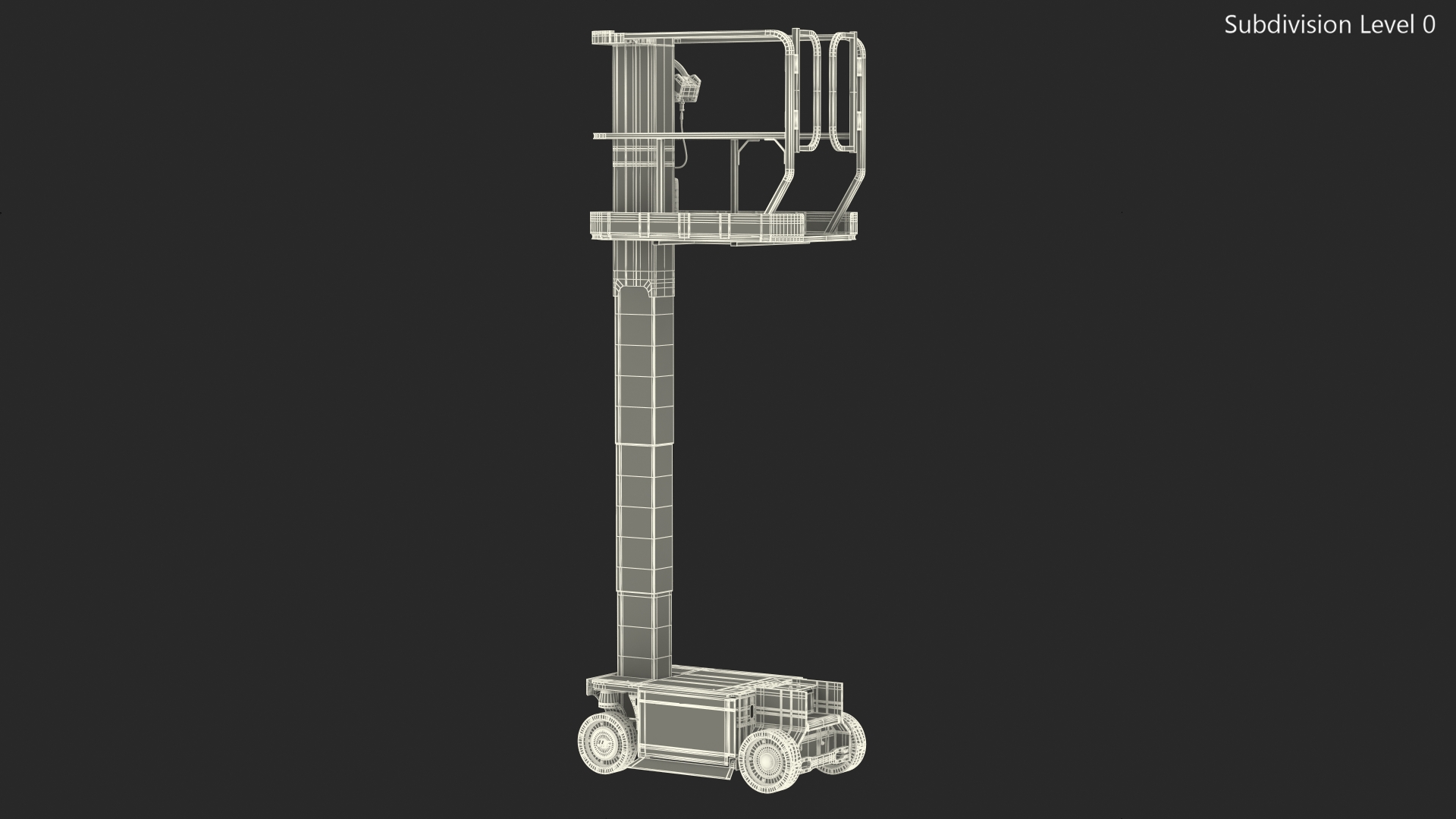 JLG 1230ES Vertical Mast Lift Working Position Dirty 3D