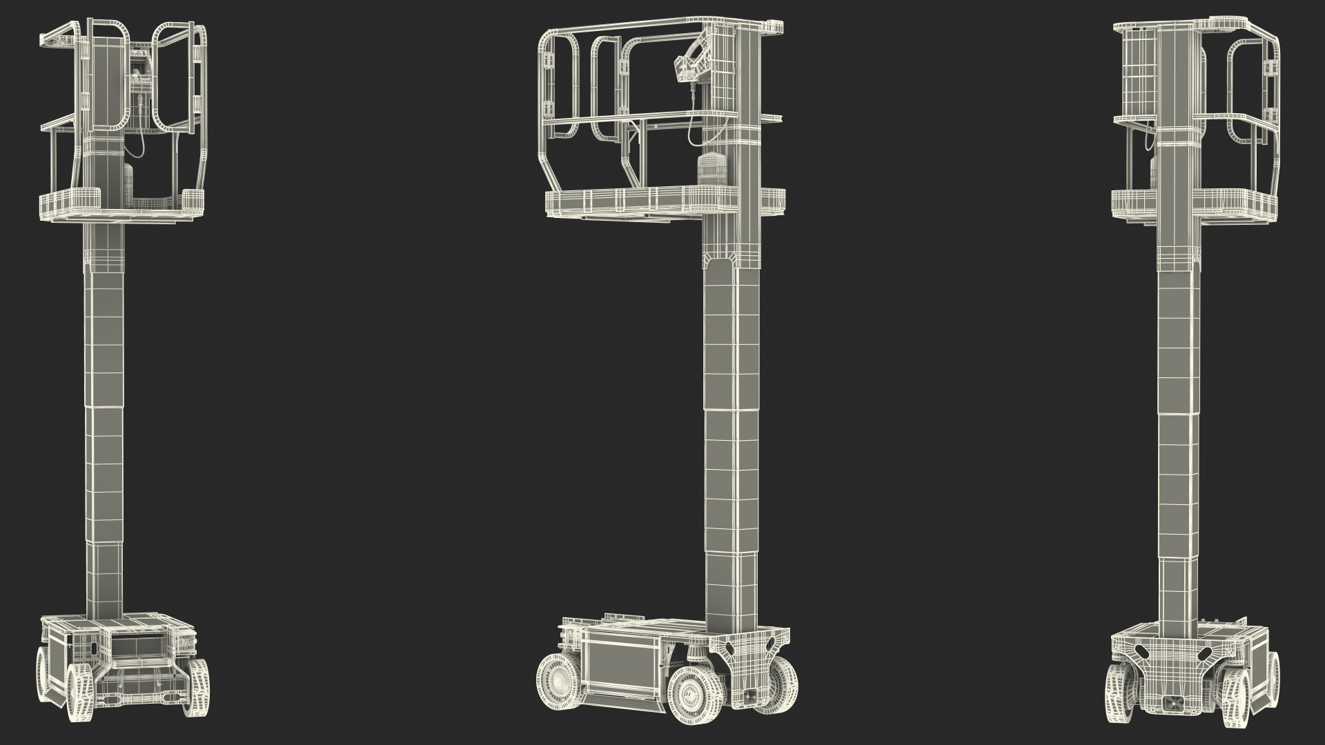 JLG 1230ES Vertical Mast Lift Working Position Dirty 3D