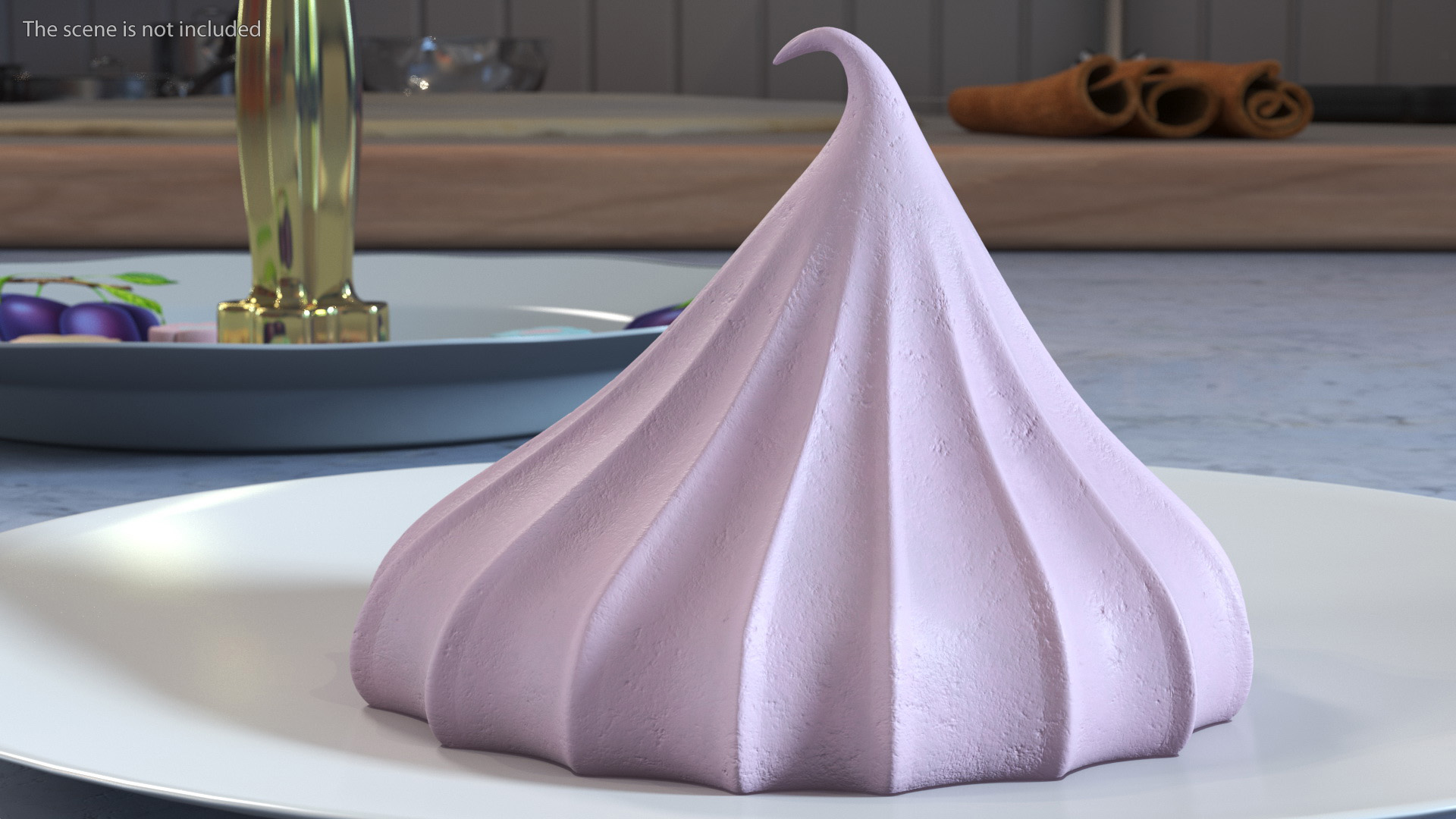 3D model Mini Meringue Cone Cookie Pink