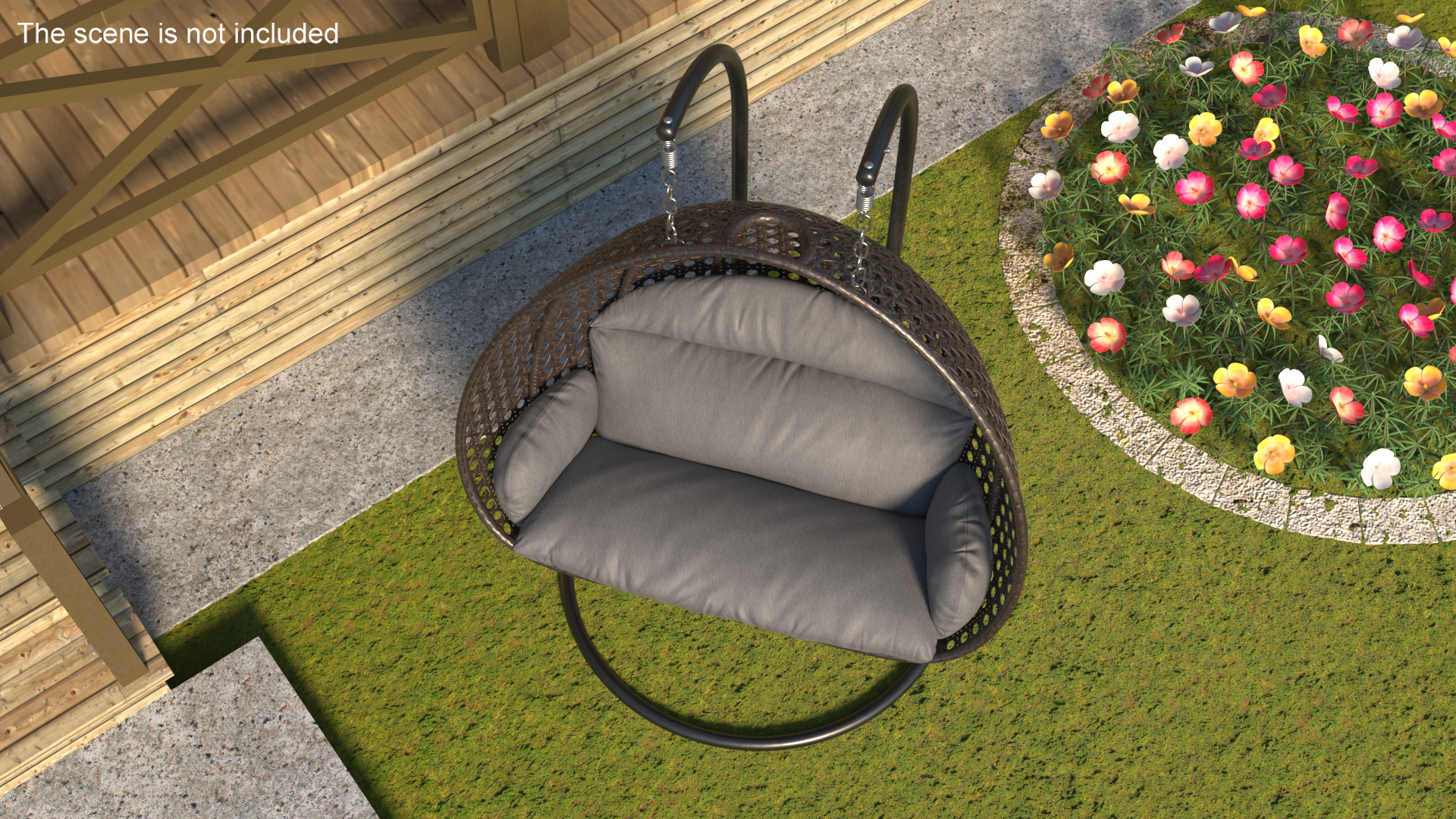 3D Outdoor Egg Chair Black model