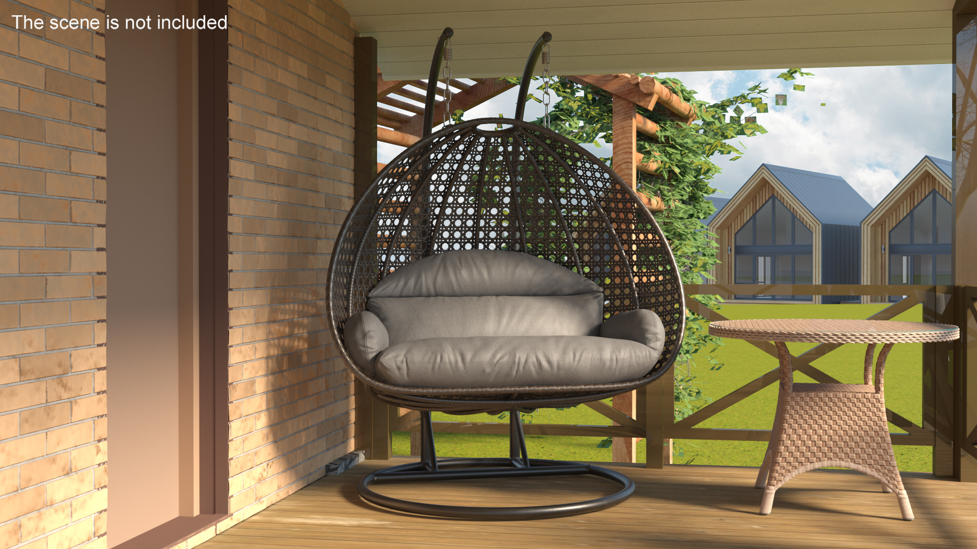 3D Outdoor Egg Chair Black model