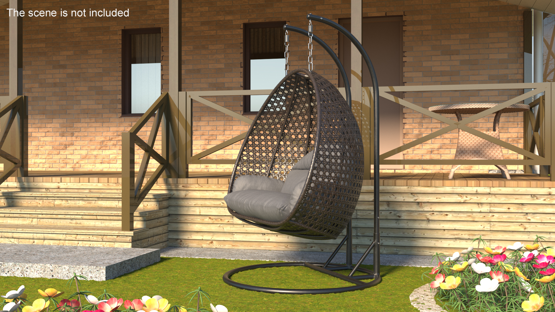 3D Outdoor Egg Chair Black model