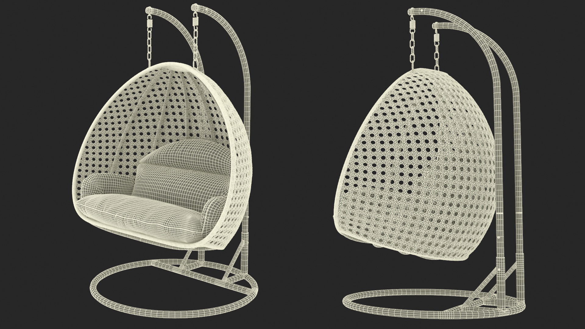 3D Outdoor Egg Chair Black model