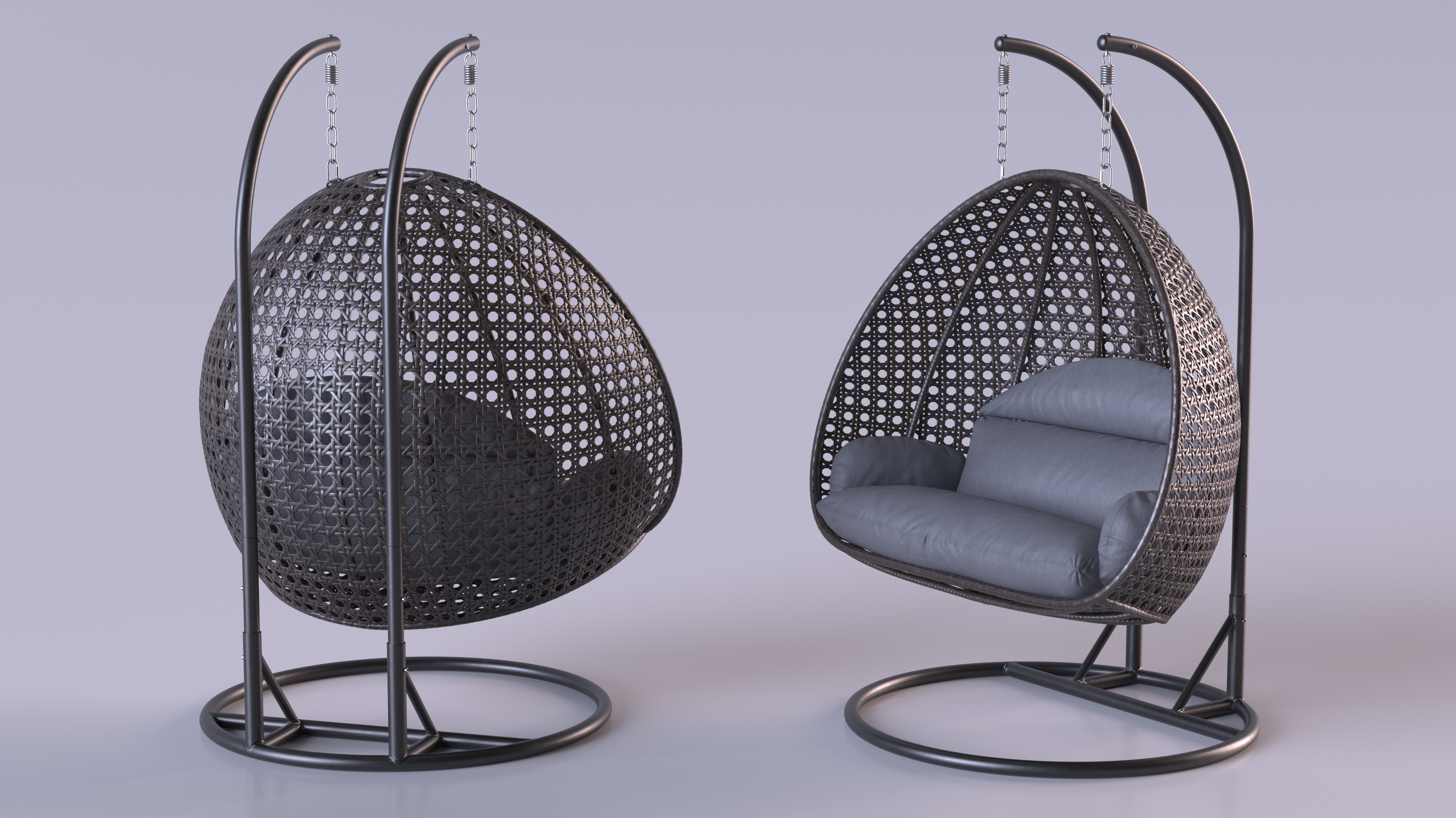 3D Outdoor Egg Chair Black model