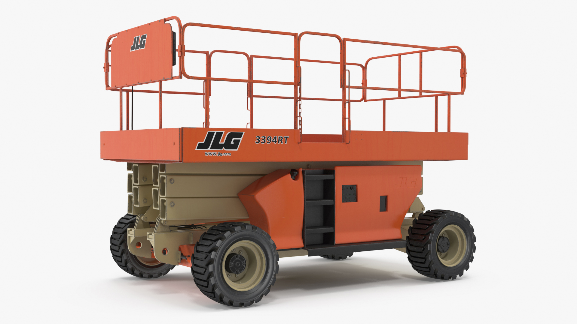 JLG 3394RT Scissor Lift Rigged for Maya 3D model