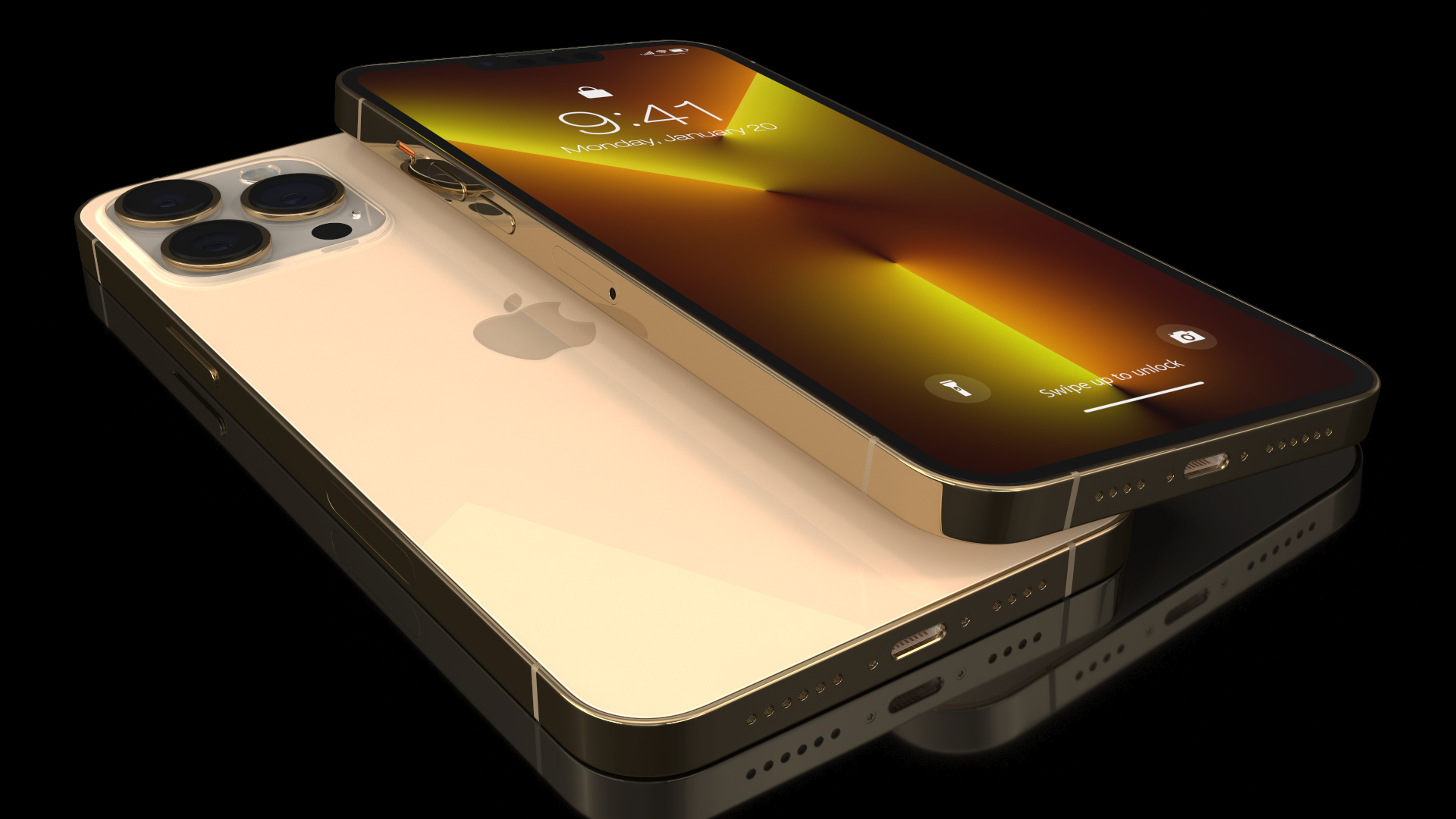iPhone 13 Pro Max Gold 3D