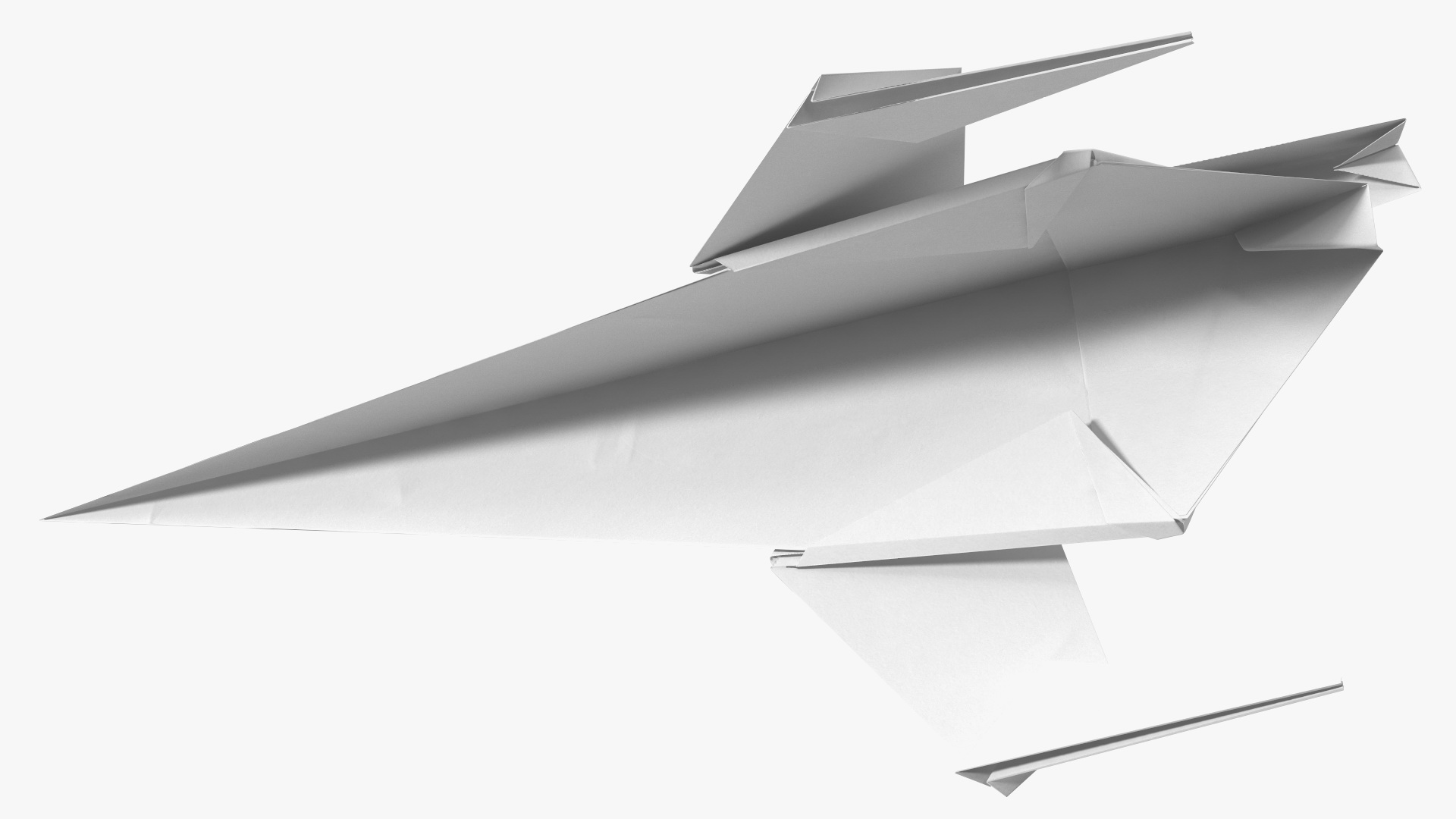 White Origami Dinosaur 3D