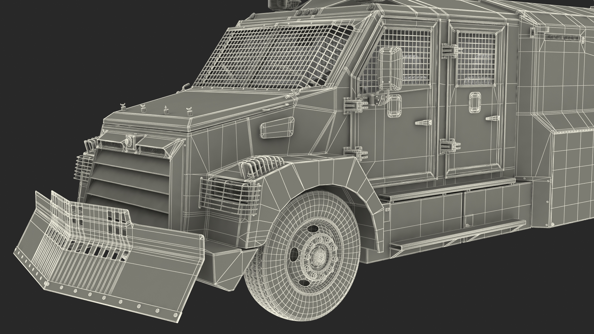 Anti Riot Vehicle Blue Rigged 3D model
