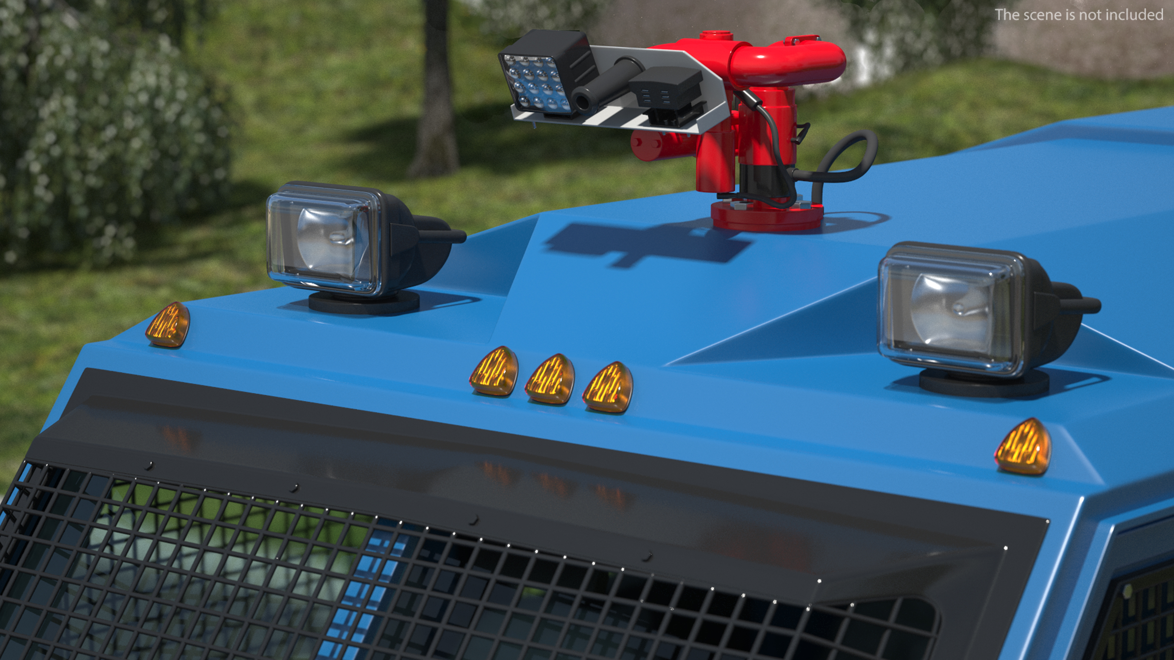 Anti Riot Vehicle Blue Rigged 3D model