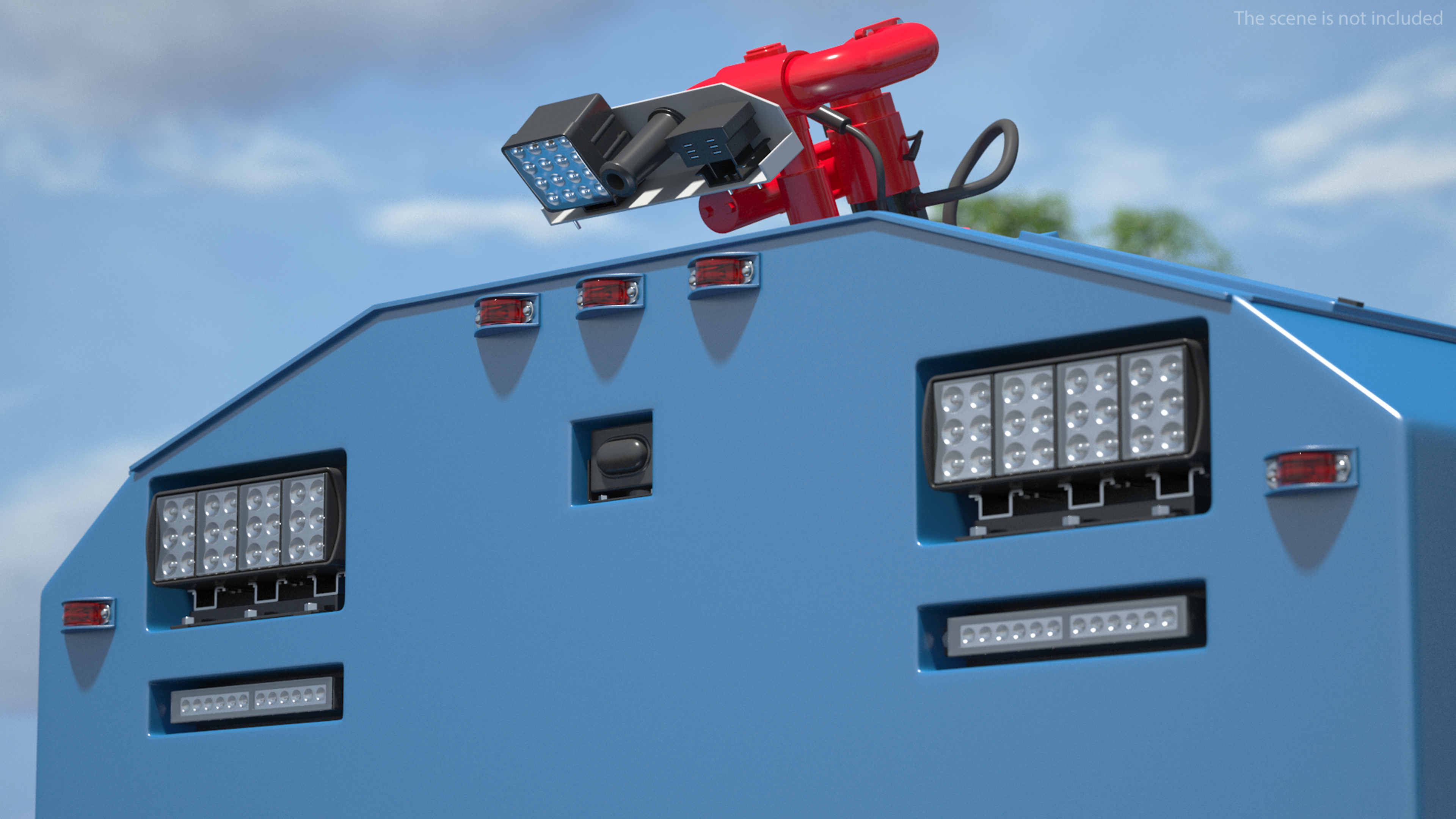 Anti Riot Vehicle Blue Rigged 3D model