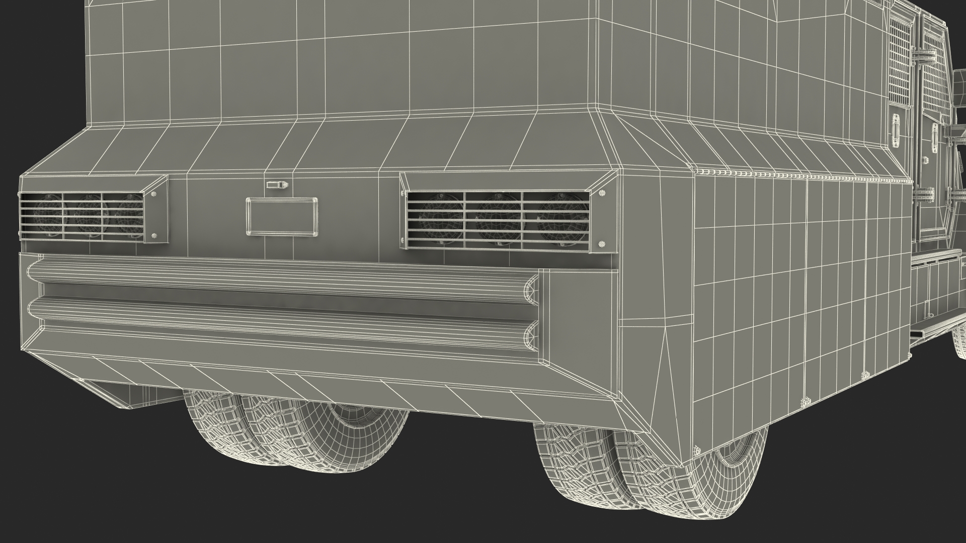 Anti Riot Vehicle Blue Rigged 3D model