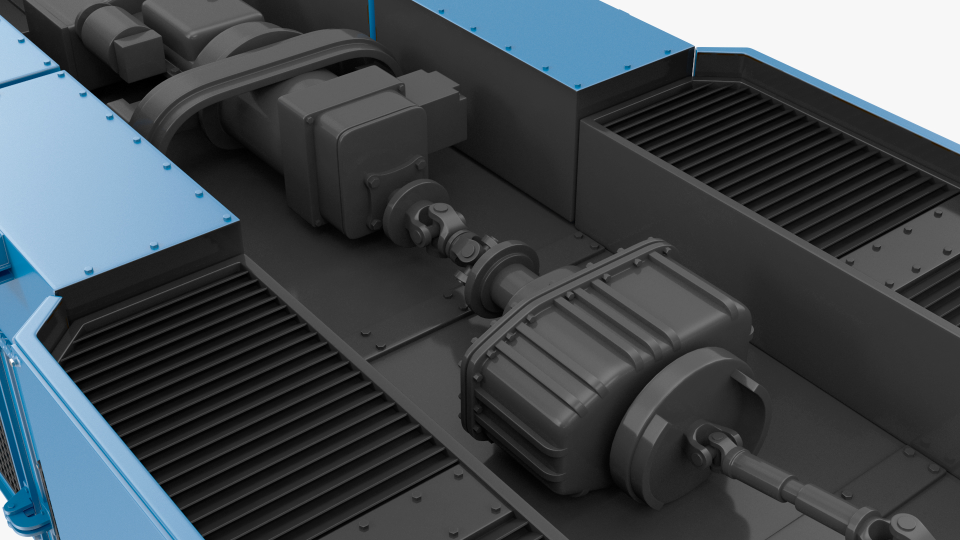 Anti Riot Vehicle Blue Rigged 3D model