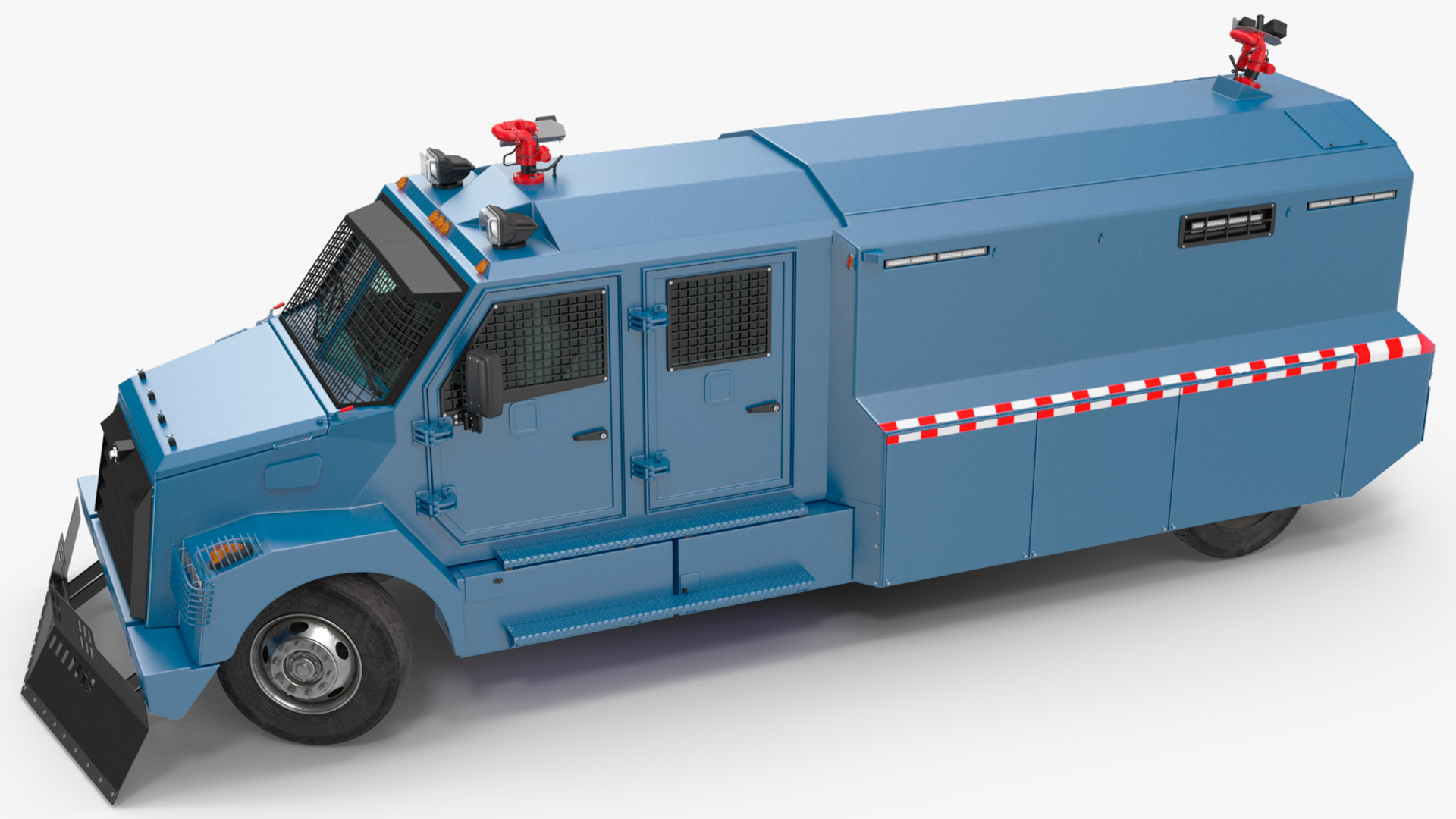 Anti Riot Vehicle Blue Rigged 3D model