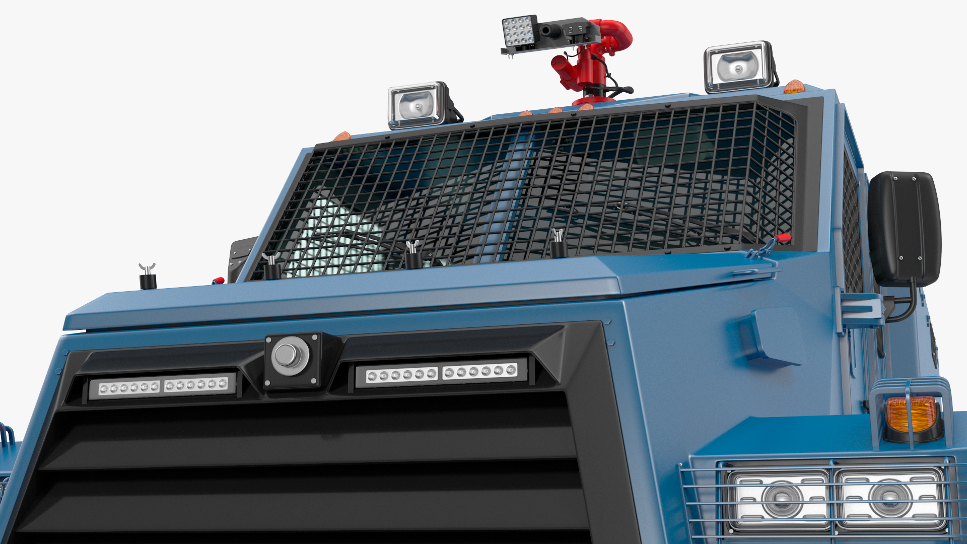 Anti Riot Vehicle Blue Rigged 3D model