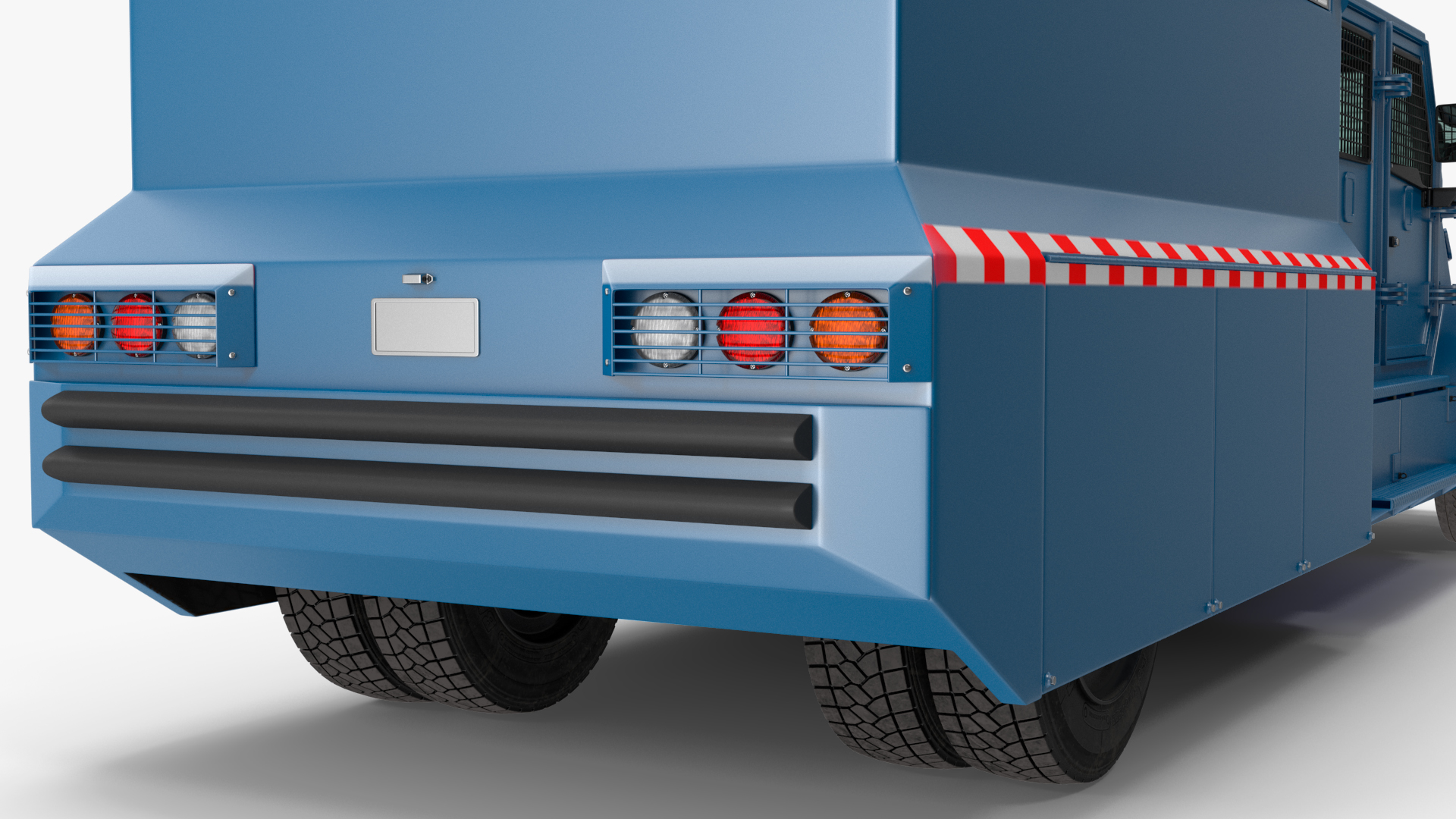 Anti Riot Vehicle Blue Rigged 3D model
