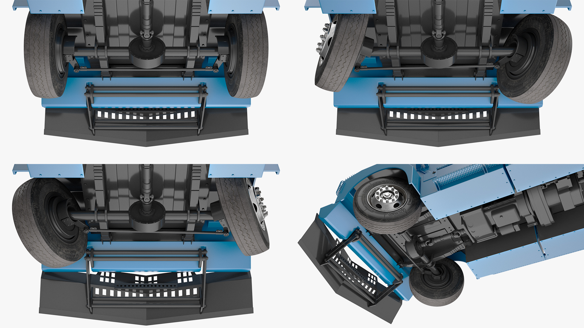 Anti Riot Vehicle Blue Rigged 3D model