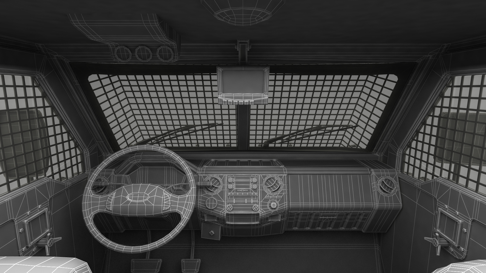 Anti Riot Vehicle Blue Rigged 3D model