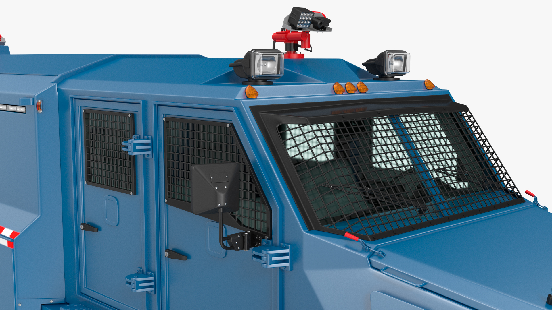 Anti Riot Vehicle Blue Rigged 3D model