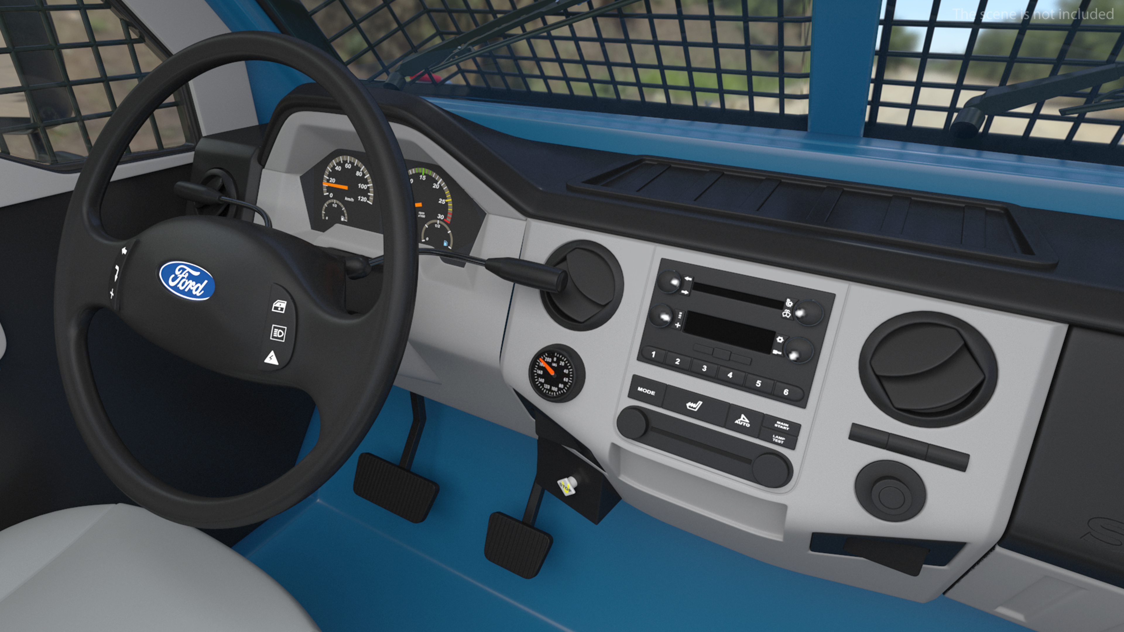 Anti Riot Vehicle Blue Rigged 3D model