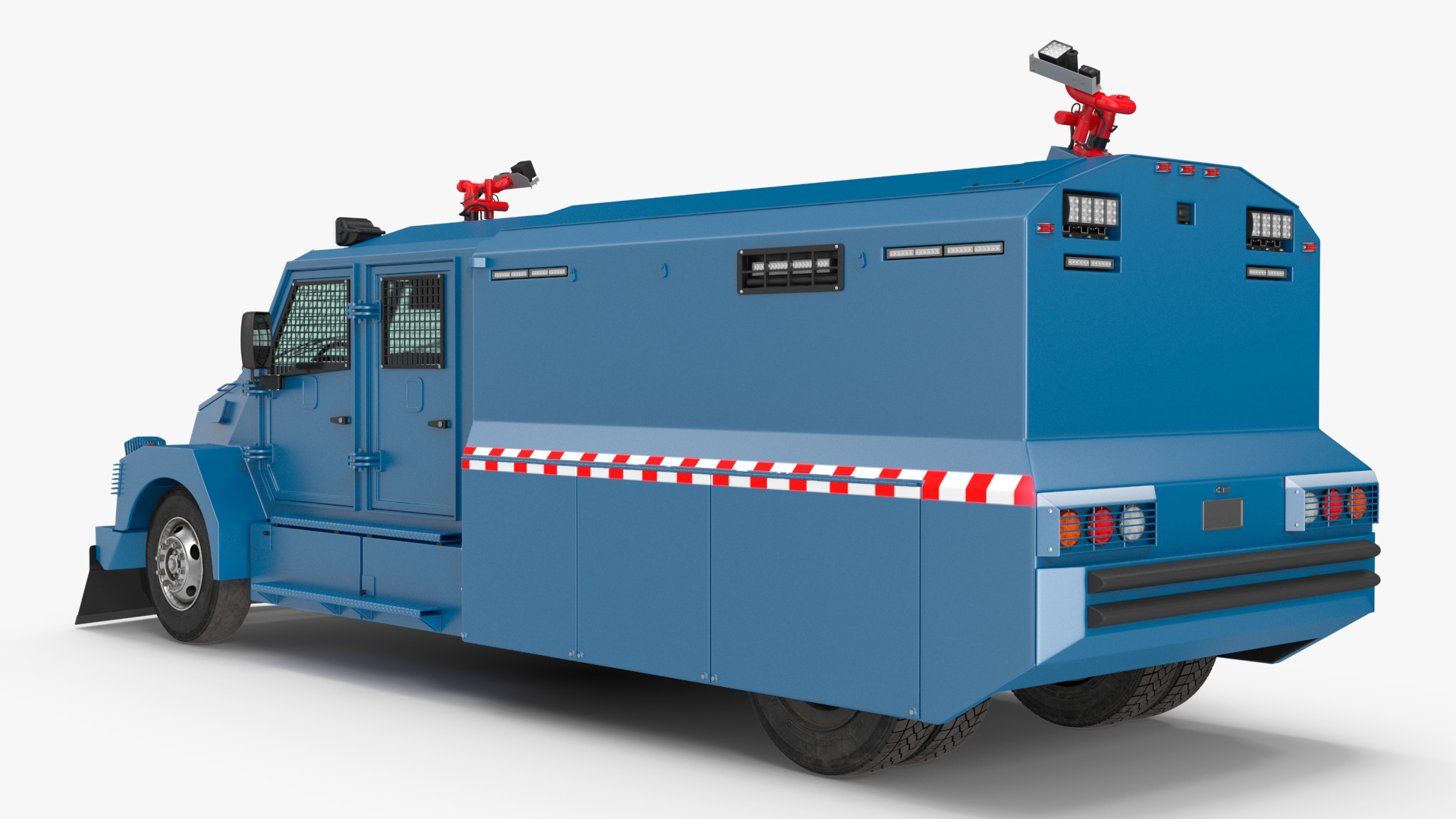 Anti Riot Vehicle Blue Rigged 3D model
