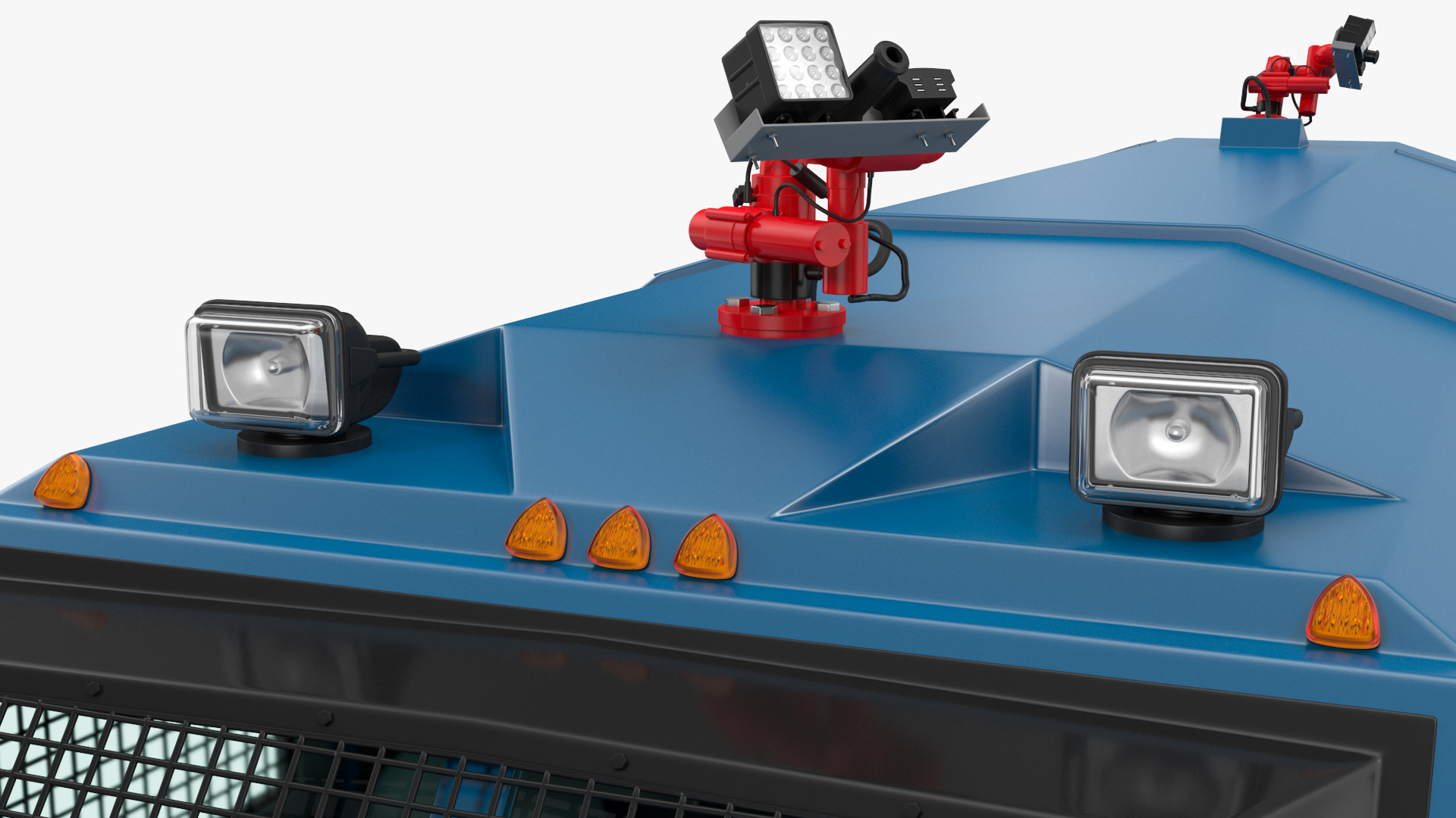 Anti Riot Vehicle Blue Rigged 3D model