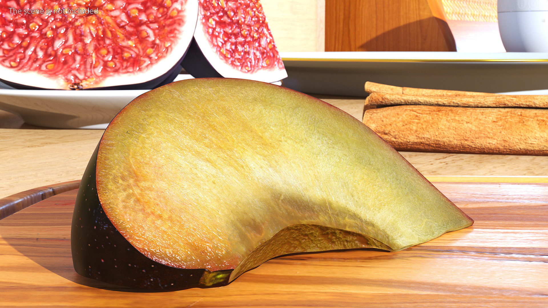 3D model Fresh Red Plum Slice