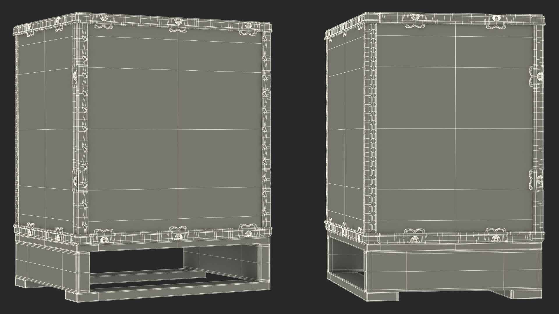 Shipping Wooden Box 24x20 Inches 3D