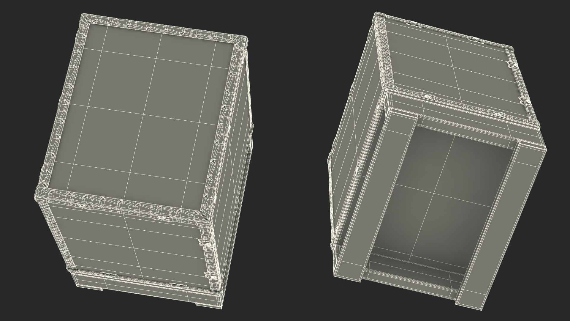 Shipping Wooden Box 24x20 Inches 3D