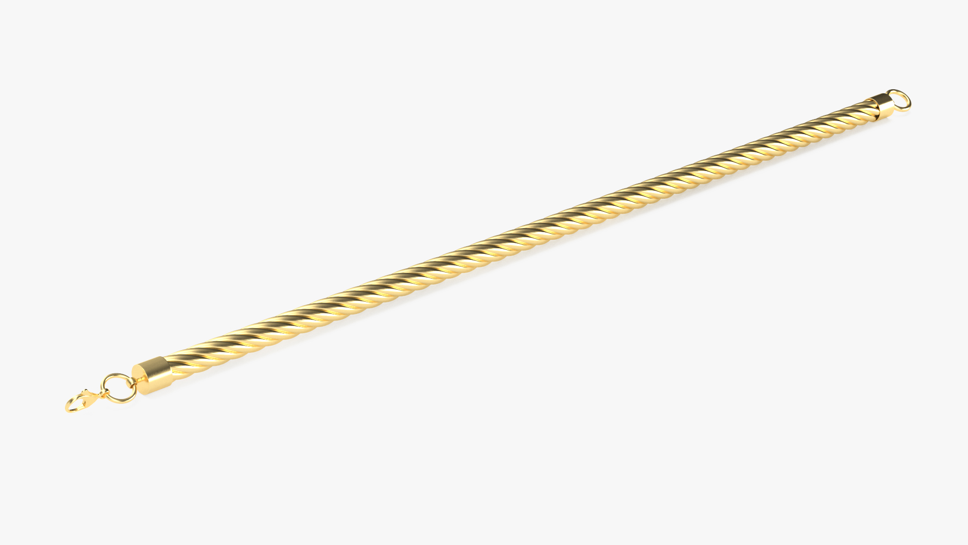 3D model Solid Cable Jewelry Chain Gold