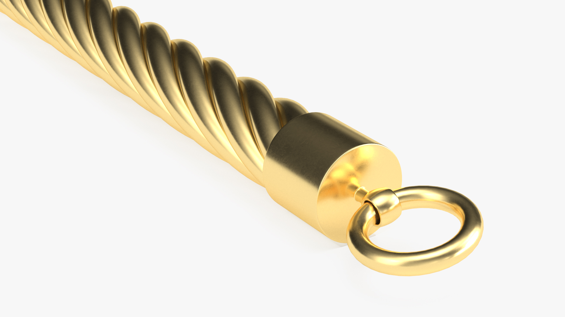 3D model Solid Cable Jewelry Chain Gold