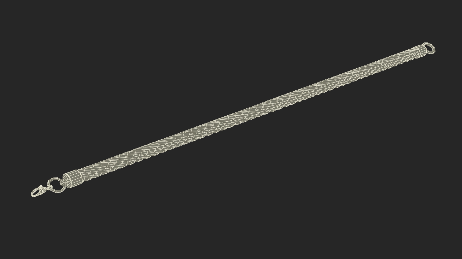 3D model Solid Cable Jewelry Chain Gold