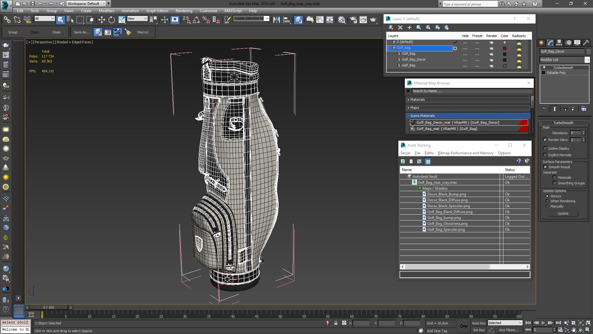 3D model Golf Bag