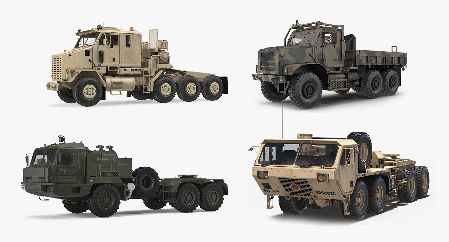 Military Trucks Collction 2 3D