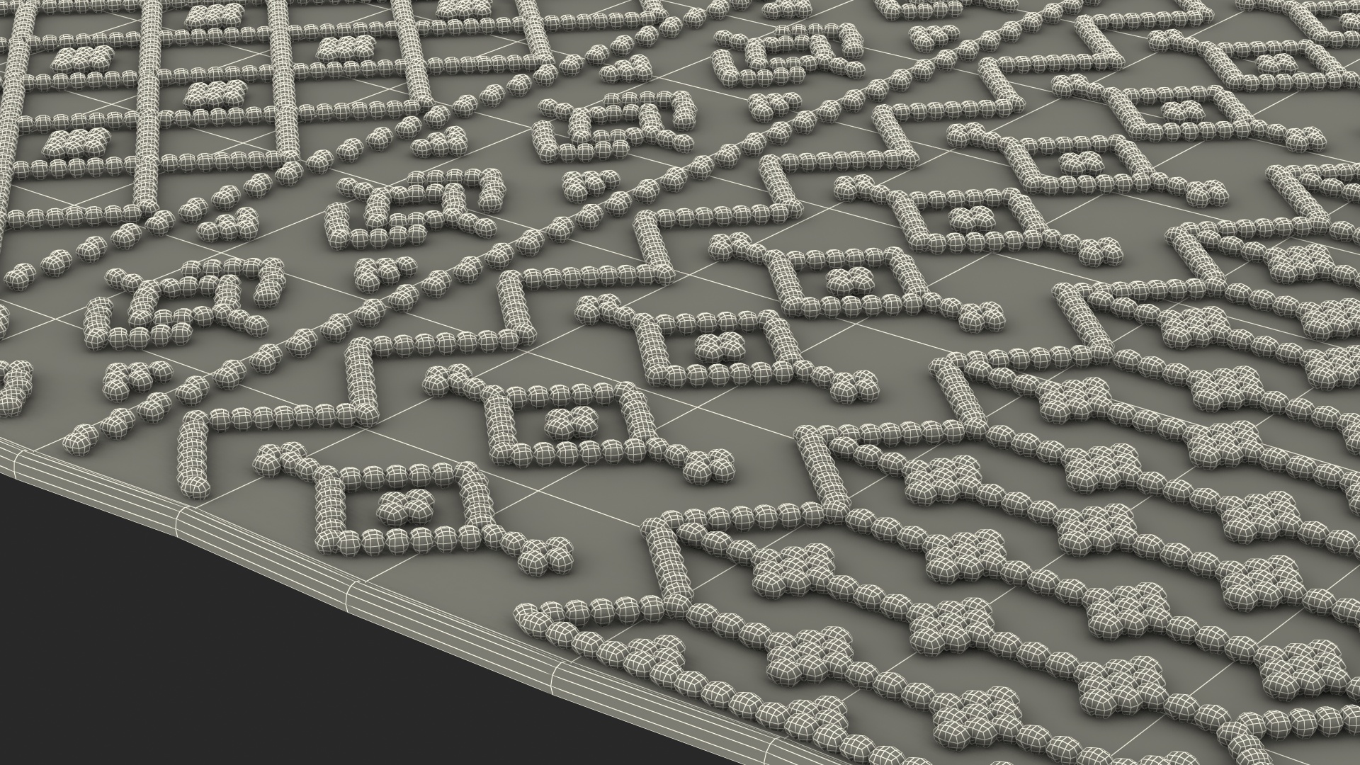Modern Wool Rug Red 3D model