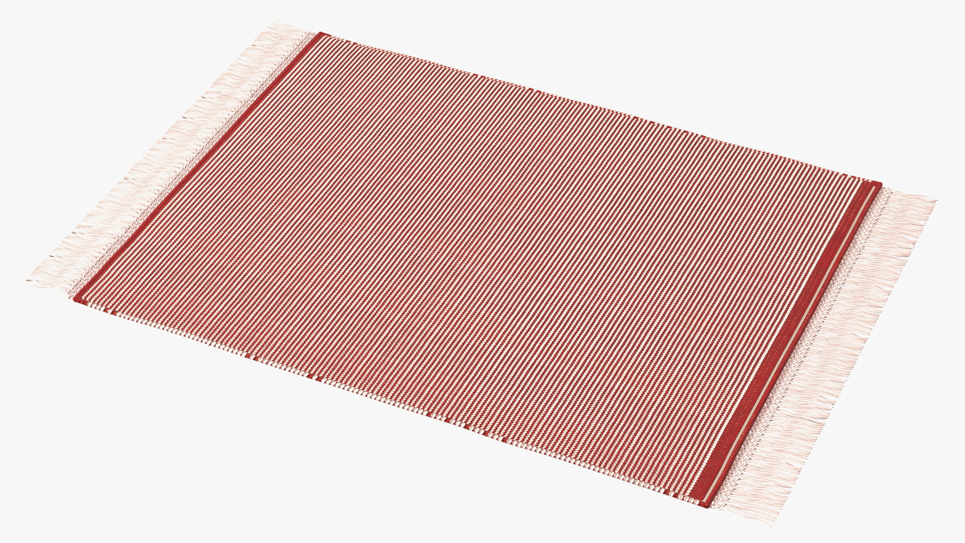 Modern Wool Rug Red 3D model