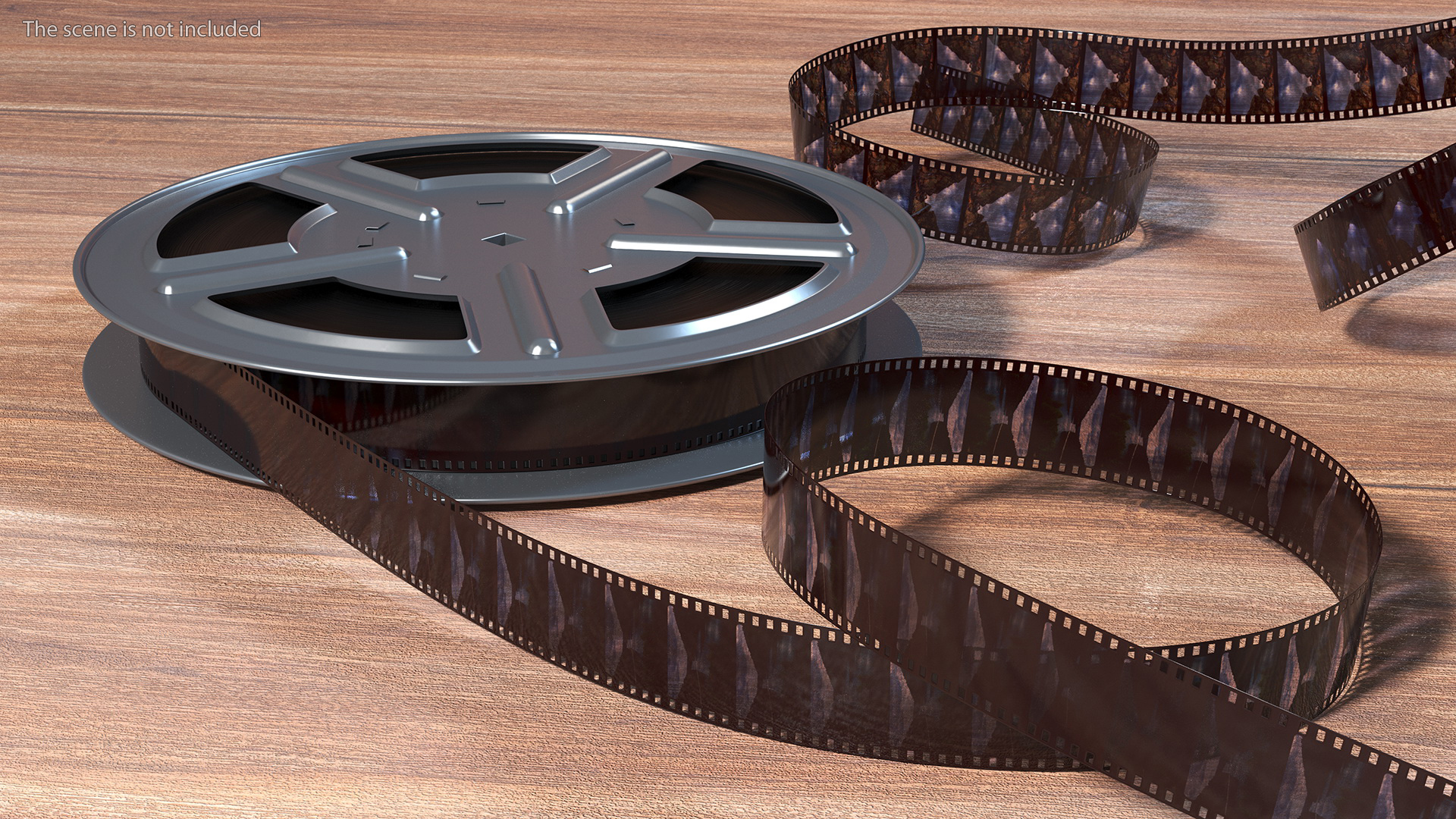 3D model Color Video Film Reel Set