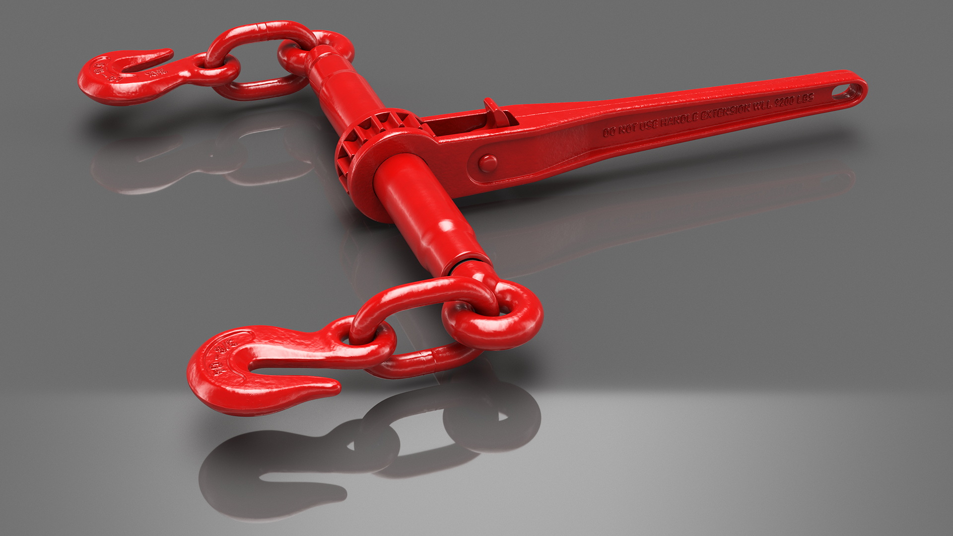 3D Ratchet Load Binder Red model
