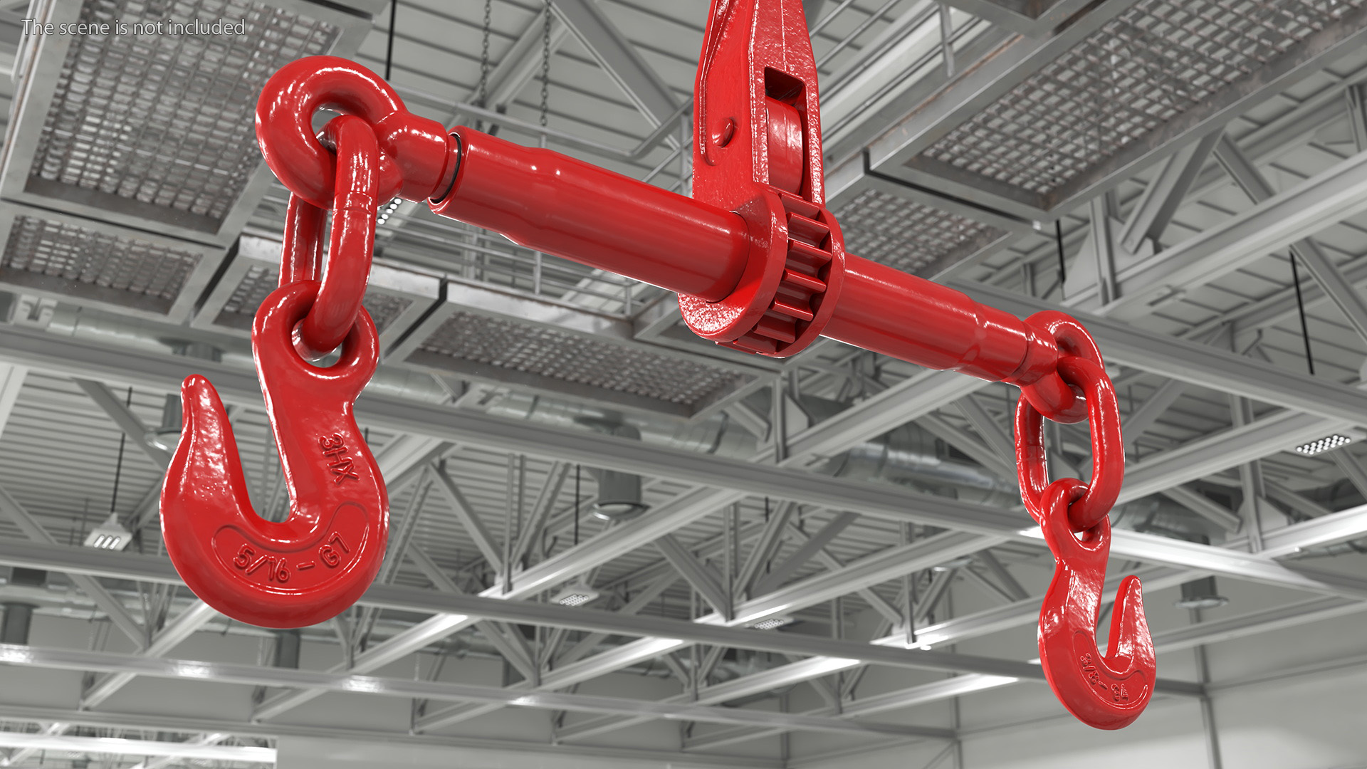 3D Ratchet Load Binder Red model