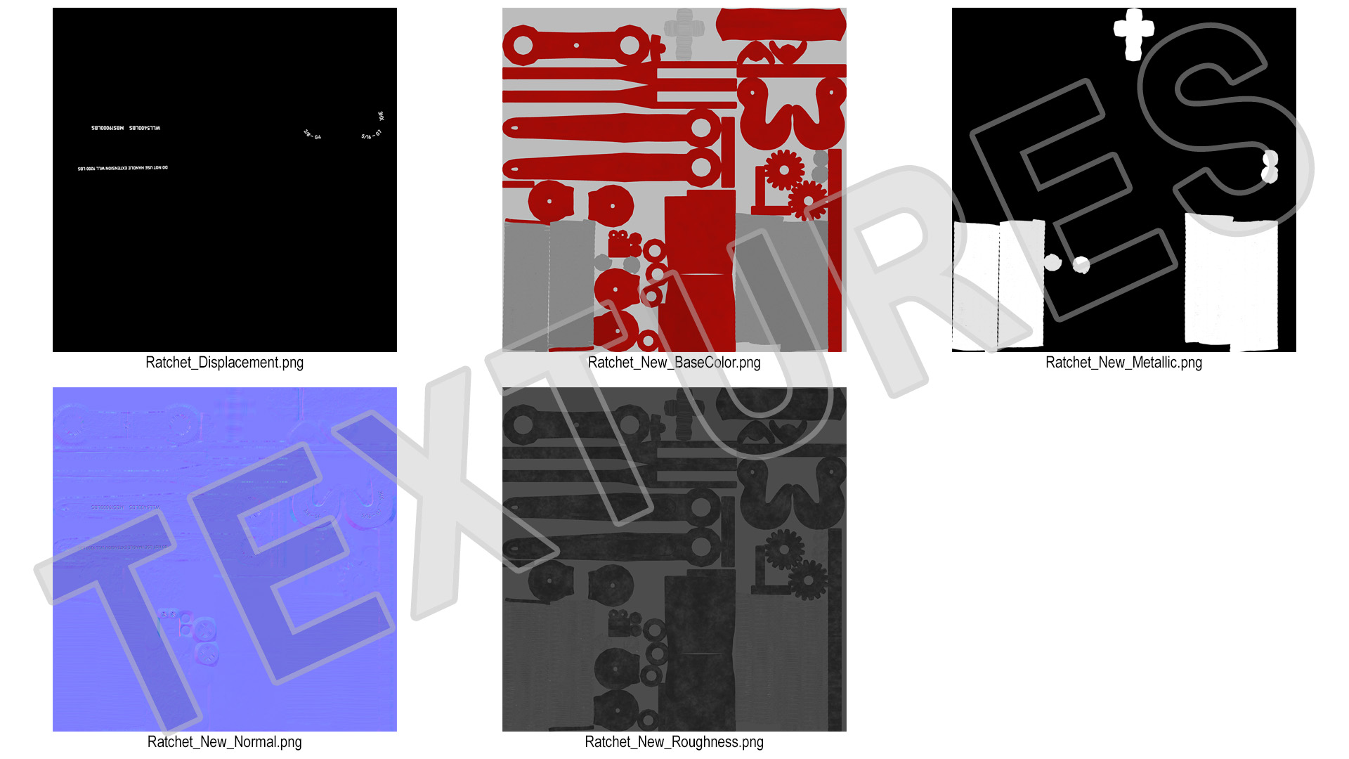 3D Ratchet Load Binder Red model