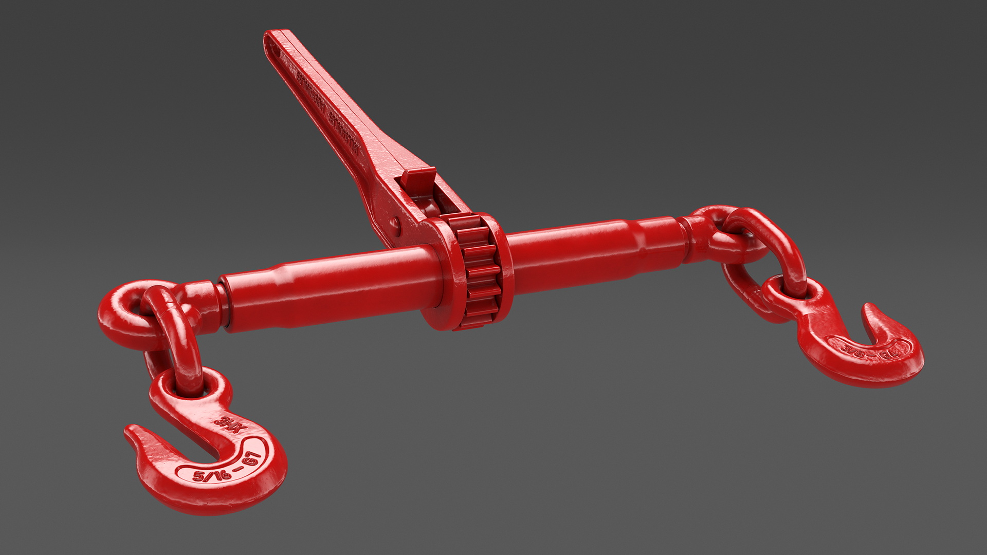 3D Ratchet Load Binder Red model