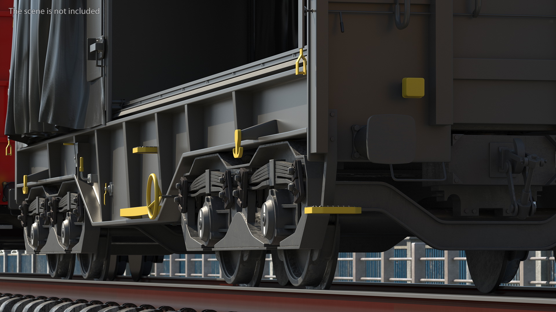 3D Tarpaulin Freight Wagon No Interior Clear