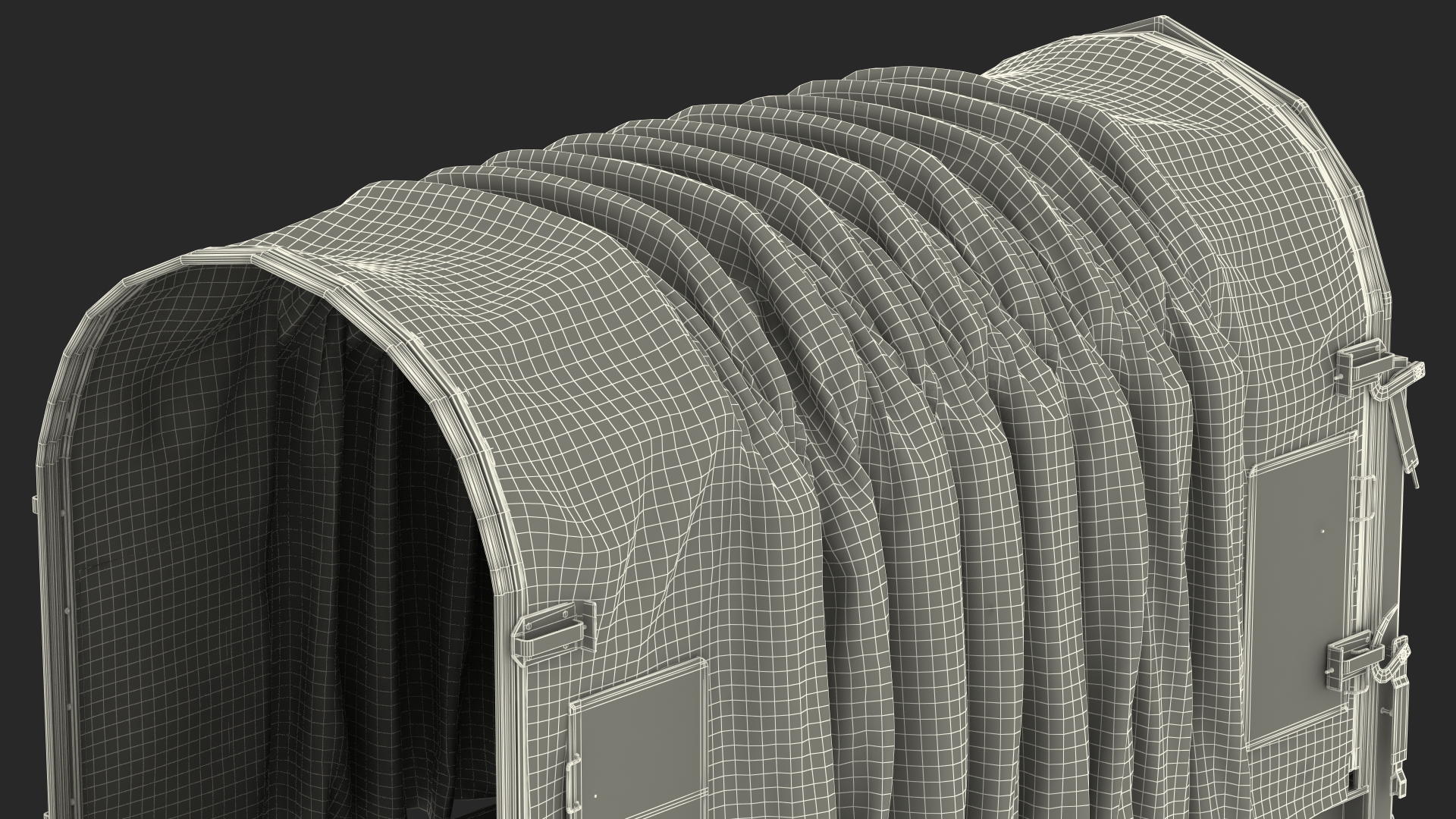 3D Tarpaulin Freight Wagon No Interior Clear
