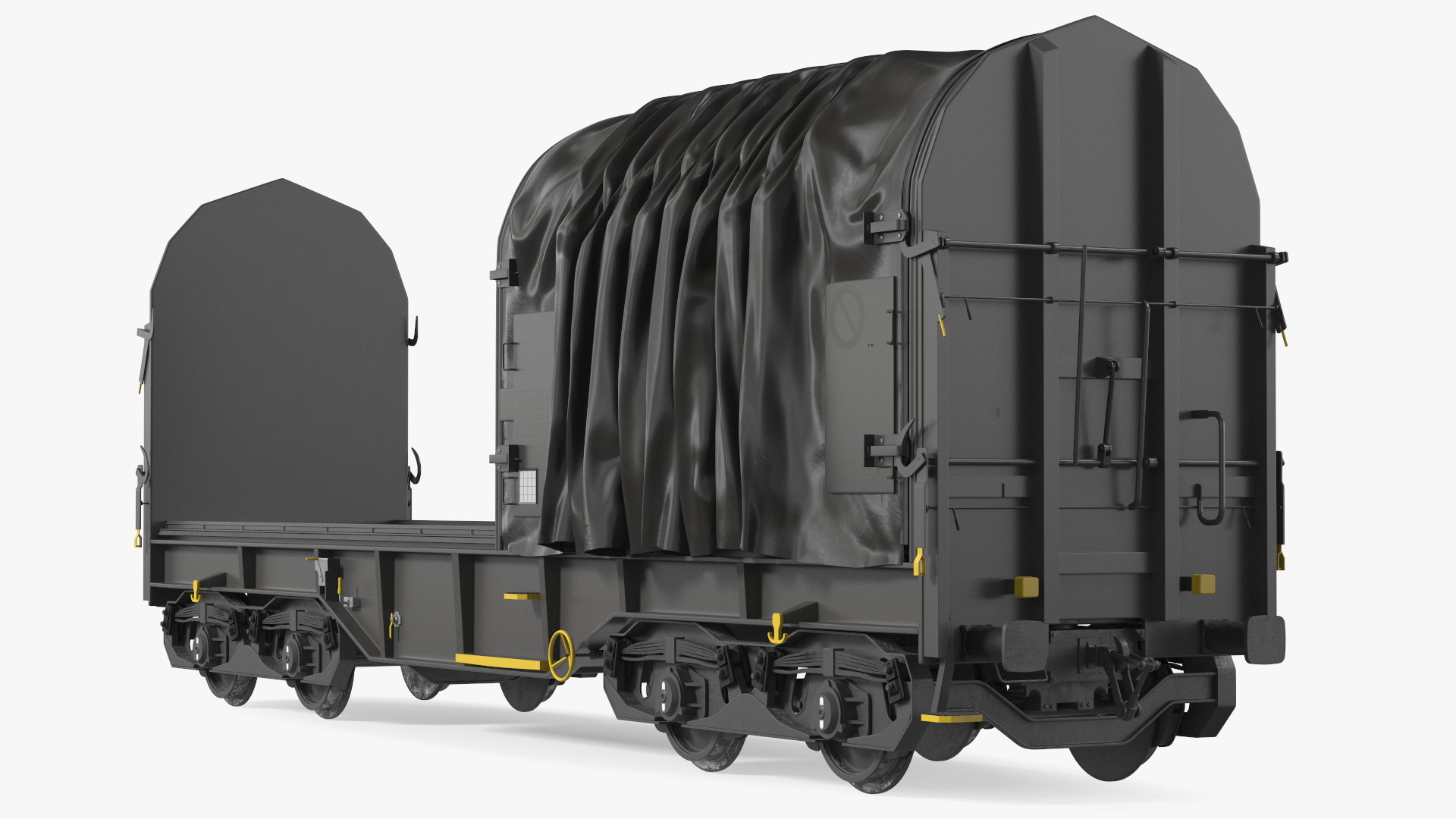 3D Tarpaulin Freight Wagon No Interior Clear
