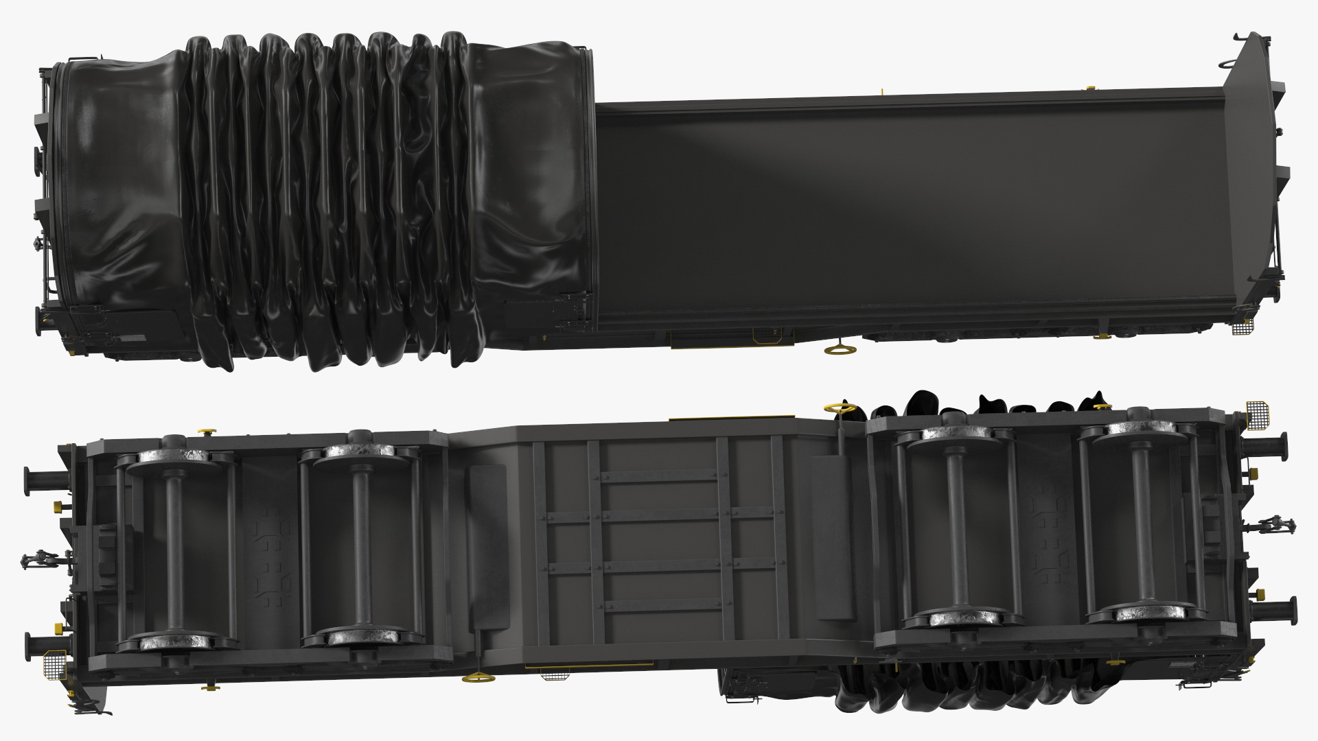 3D Tarpaulin Freight Wagon No Interior Clear